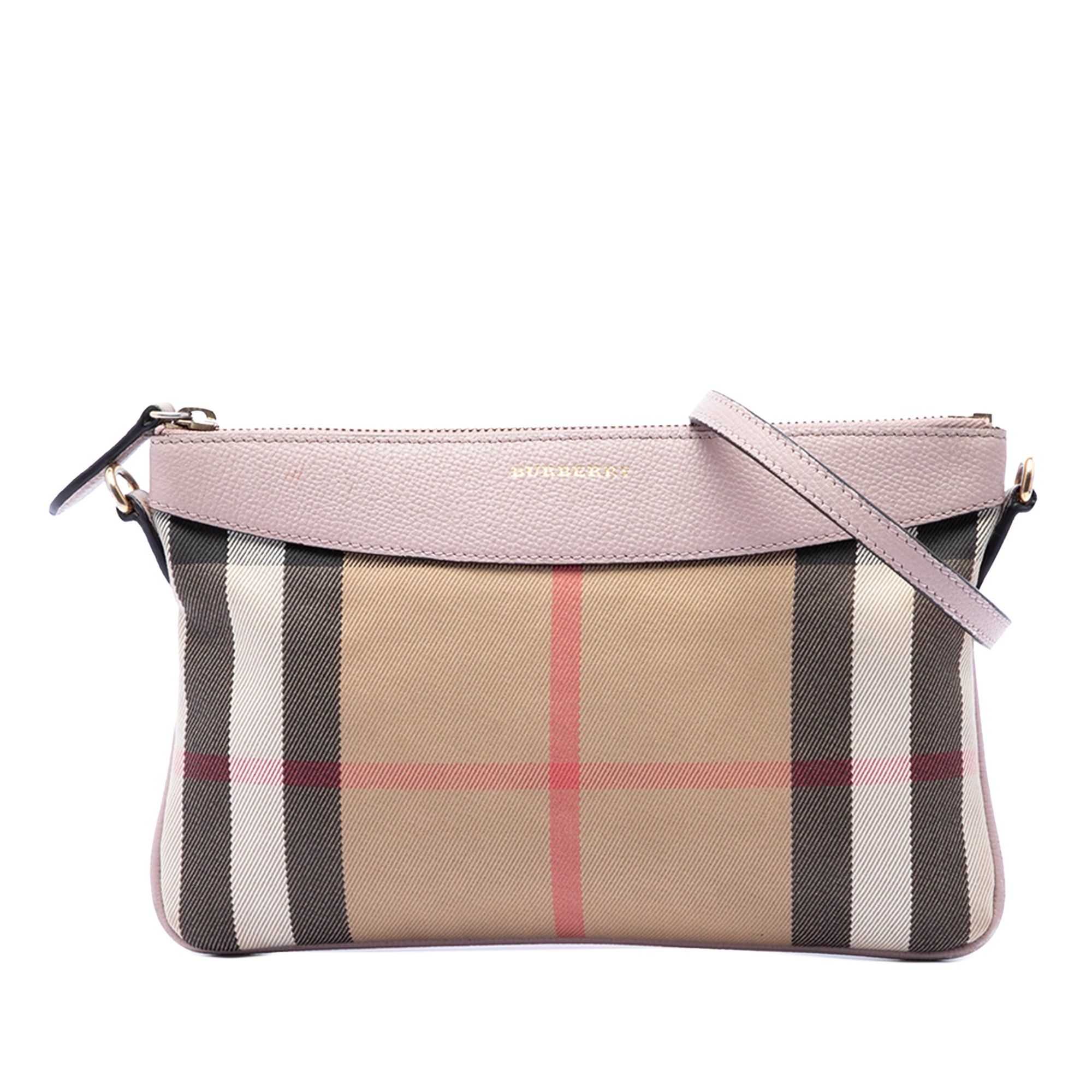 Burberry House Check Canvas Derby Peyton Crossbody Size ONE SIZE - 1 Thumbnail