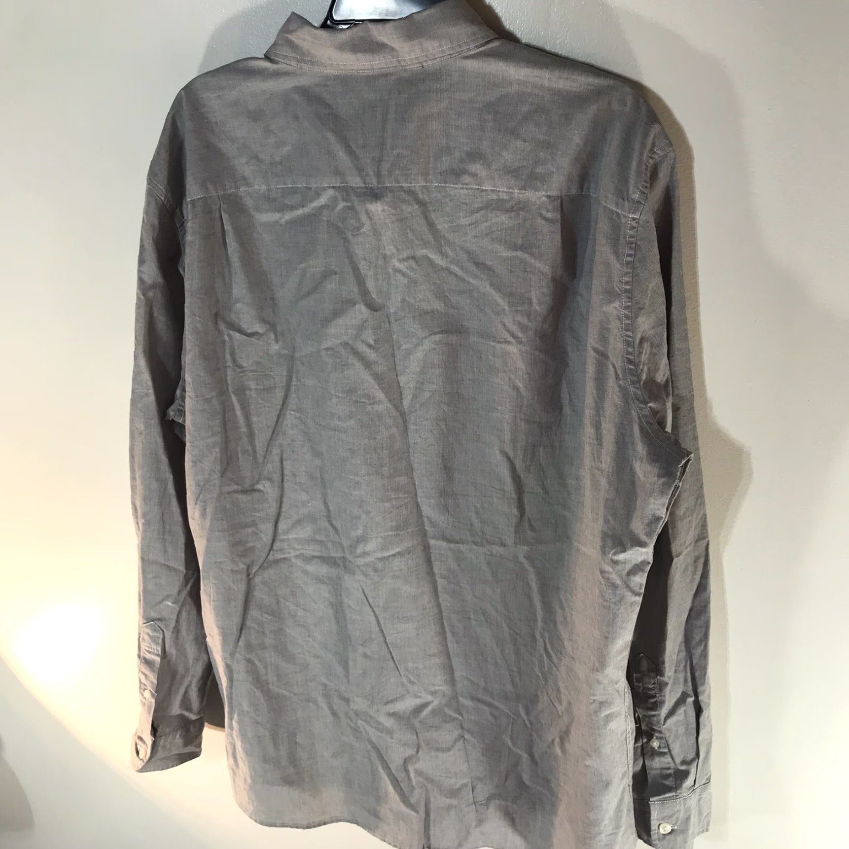 American Eagle Outfitters VINTAGE American Eagle Outfitters Men's Button-Up Shirt Long Sleeve Casual Fall Winter XL Gray Cotton Size US XL / EU 56 / 4 - 2 Thumbnail