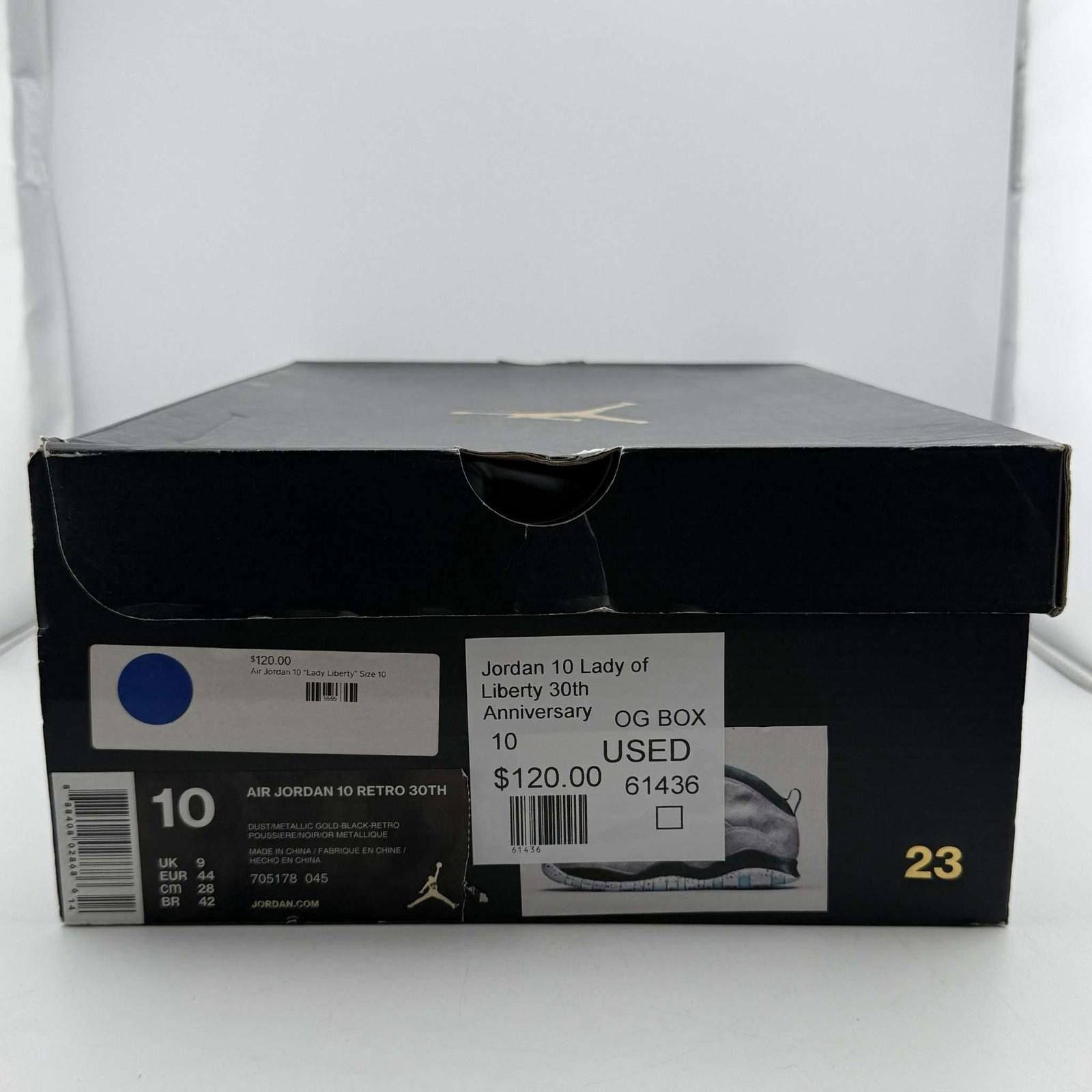 Jordan Brand Air Jordan 10 Retro Lady Liberty US 10 Used with Box Size US 10 / EU 43 - 8 Thumbnail