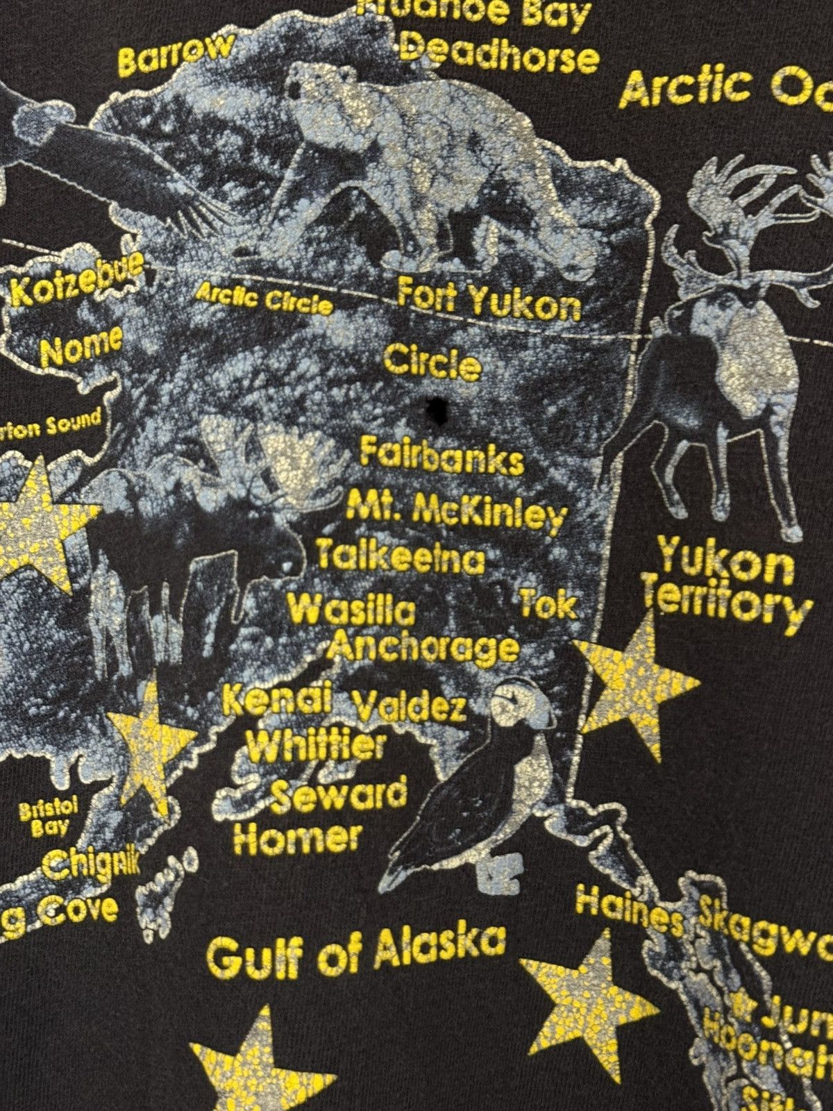 Hanes Vintage Hanes Beefy Alaska Star Distressed Logo Tee USA XL Size US XL / EU 56 / 4 - 3 Thumbnail