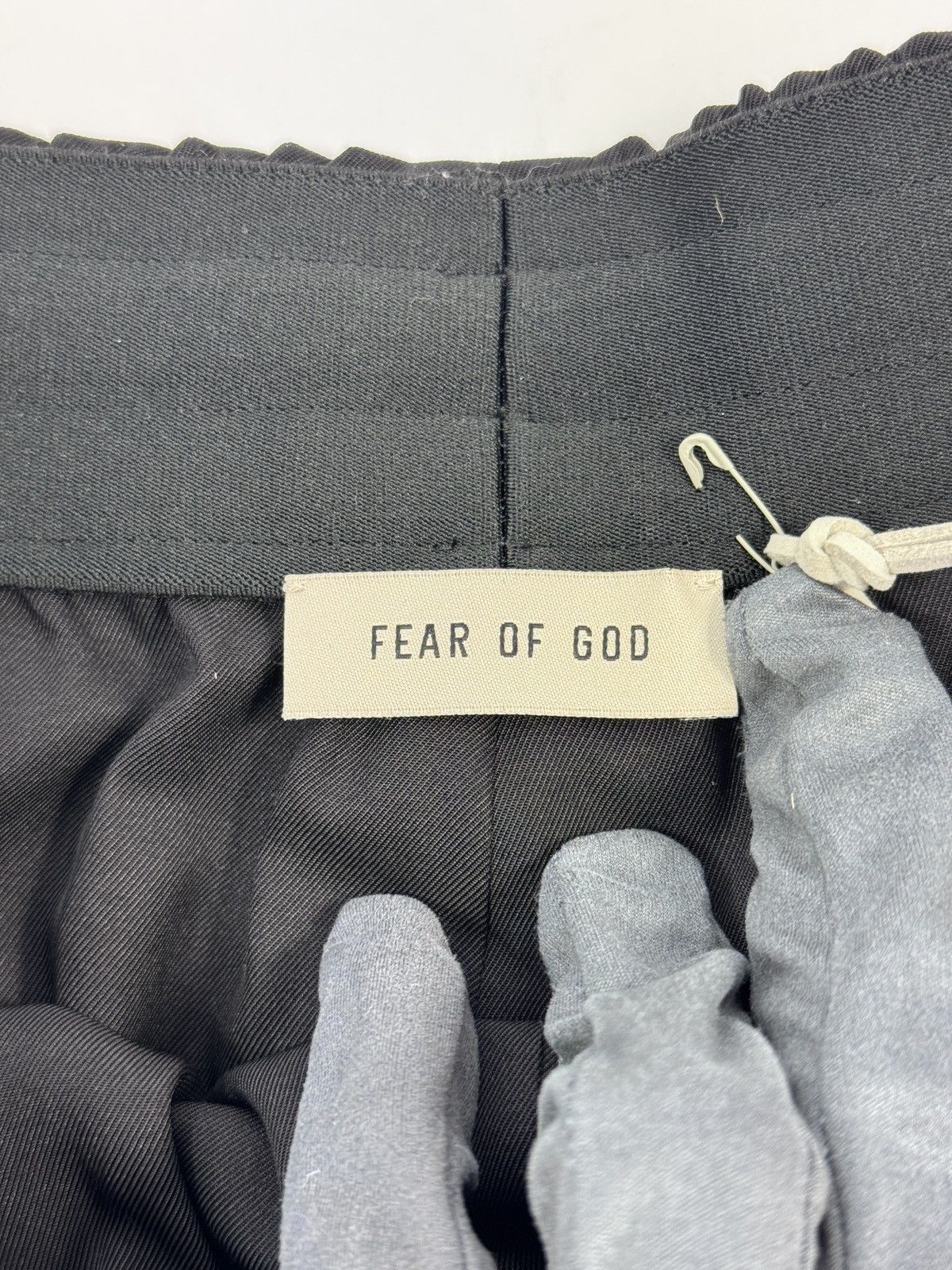Fear of God STRAIGHT LEG SILK WOOL DRAWSTRING SHORTS Size US 32 / EU 48 - 4 Thumbnail