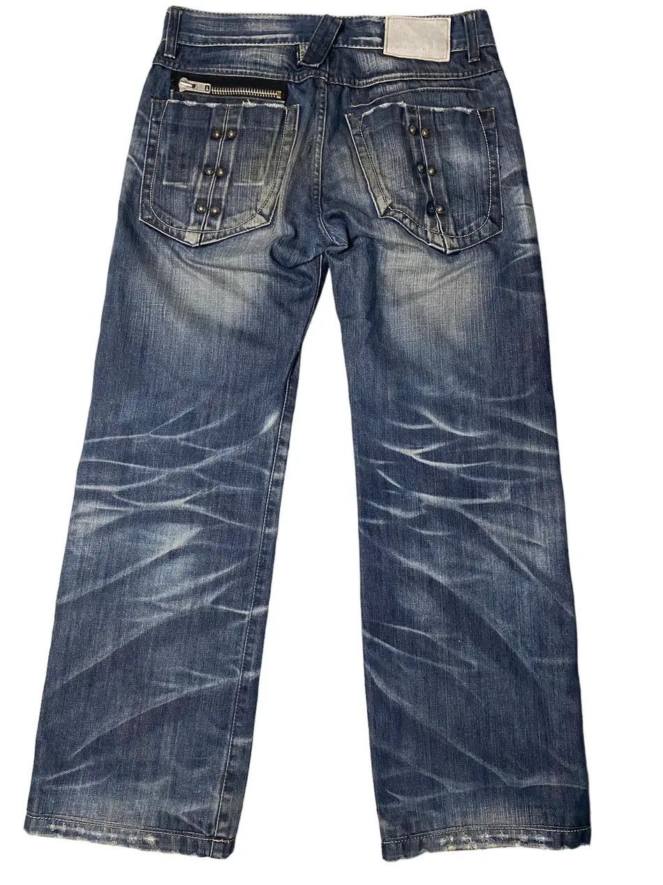Japanese Brand Authentic Flared Seawash Straight Cut Jeans Denim Size US 32 / EU 48 - 2 Thumbnail