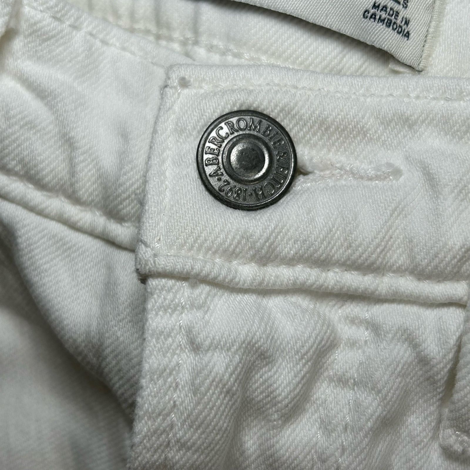 Abercrombie & Fitch Abercrombie & Fitch Jeans The Ankle Straight High Rise White Size 26" / US 2 / IT 38 - 7 Thumbnail