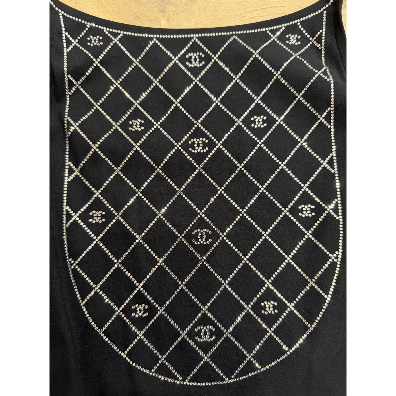 Chanel Chanel 23C Black Crystal CC Logo One Piece Swimsuit 38 Size S / US 4 / IT 40 - 9 Thumbnail