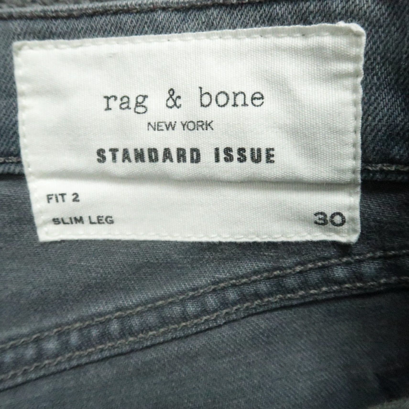 Rag & Bone rag & bone Jeans Men 30x30 Gray Slim 5-Pocket Denim Button Fly Stretch N/A Size US 30 / EU 46 - 4 Thumbnail