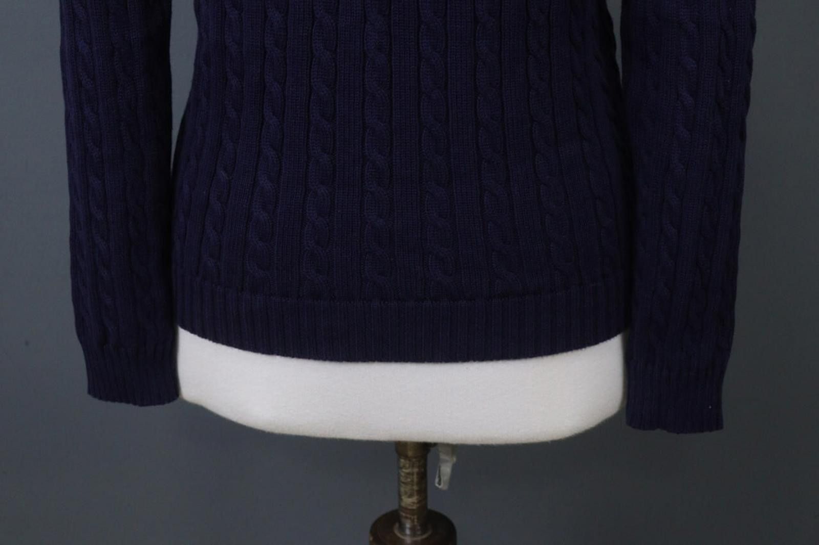 Lauren Ralph Lauren Lauren Ralph Lauren Navy Cotton Knit Pullover Sweater Size S Size S / US 4 / IT 40 - 10 Thumbnail