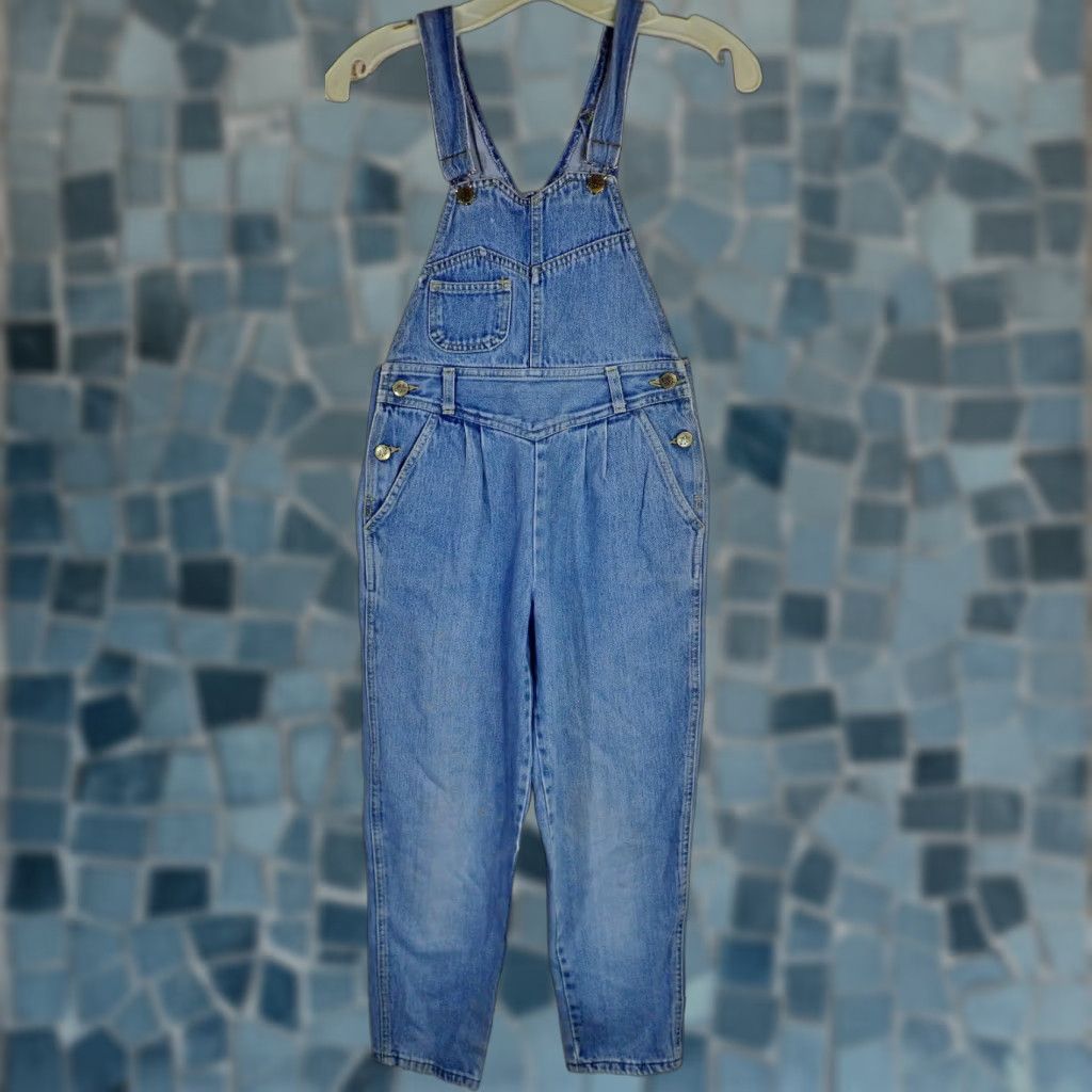 Vintage VINTAGE JET SET BLUE PLEATED DENIM OVERALLS ROMPER GIRLS SZ 26x21 Size US 26 / EU 42 - 1 Thumbnail