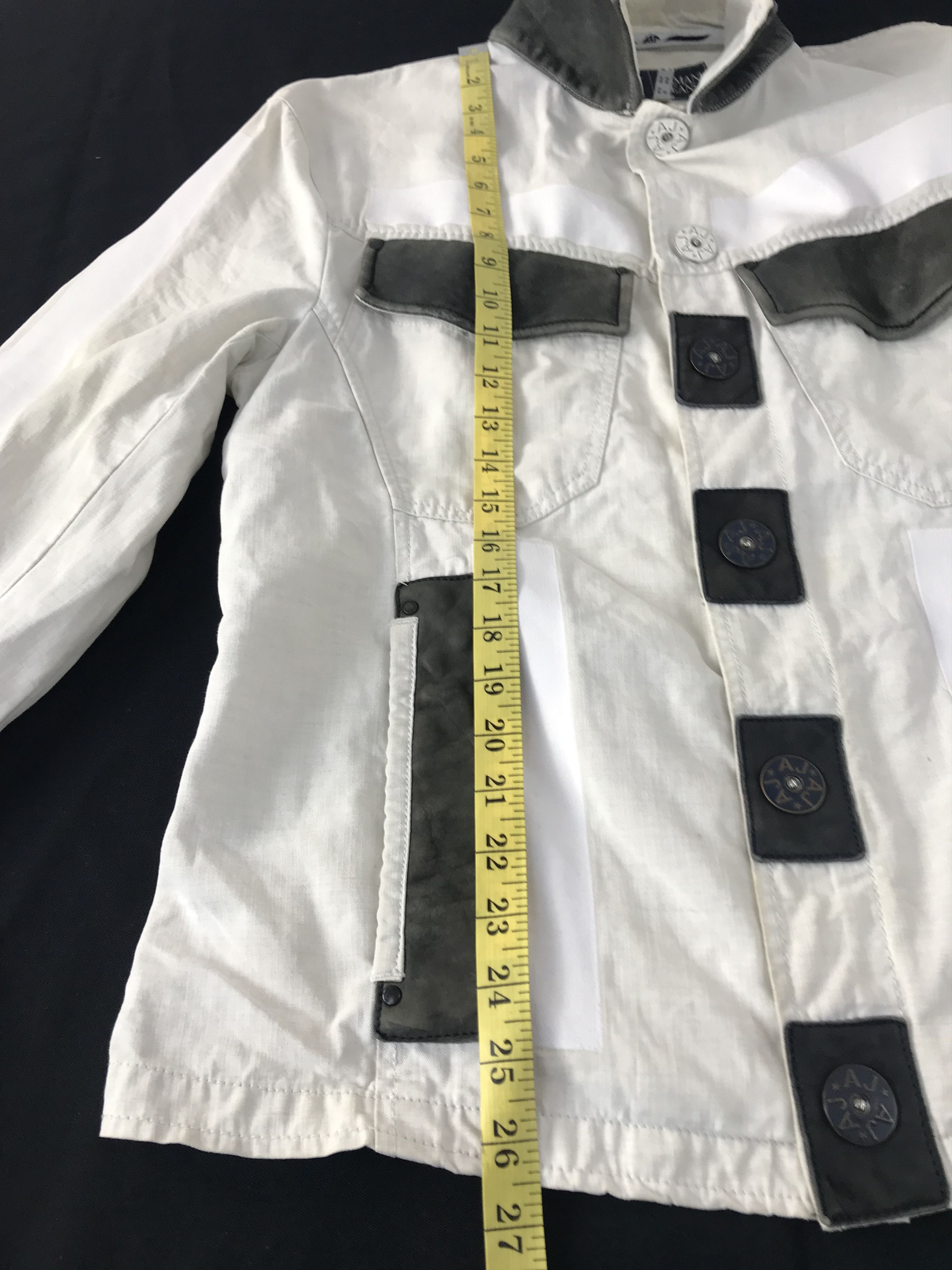 Armani Armani Jeans Denim with Leather Accents Jacket Hemp Inside Size US M / EU 48-50 / 2 - 16 Thumbnail