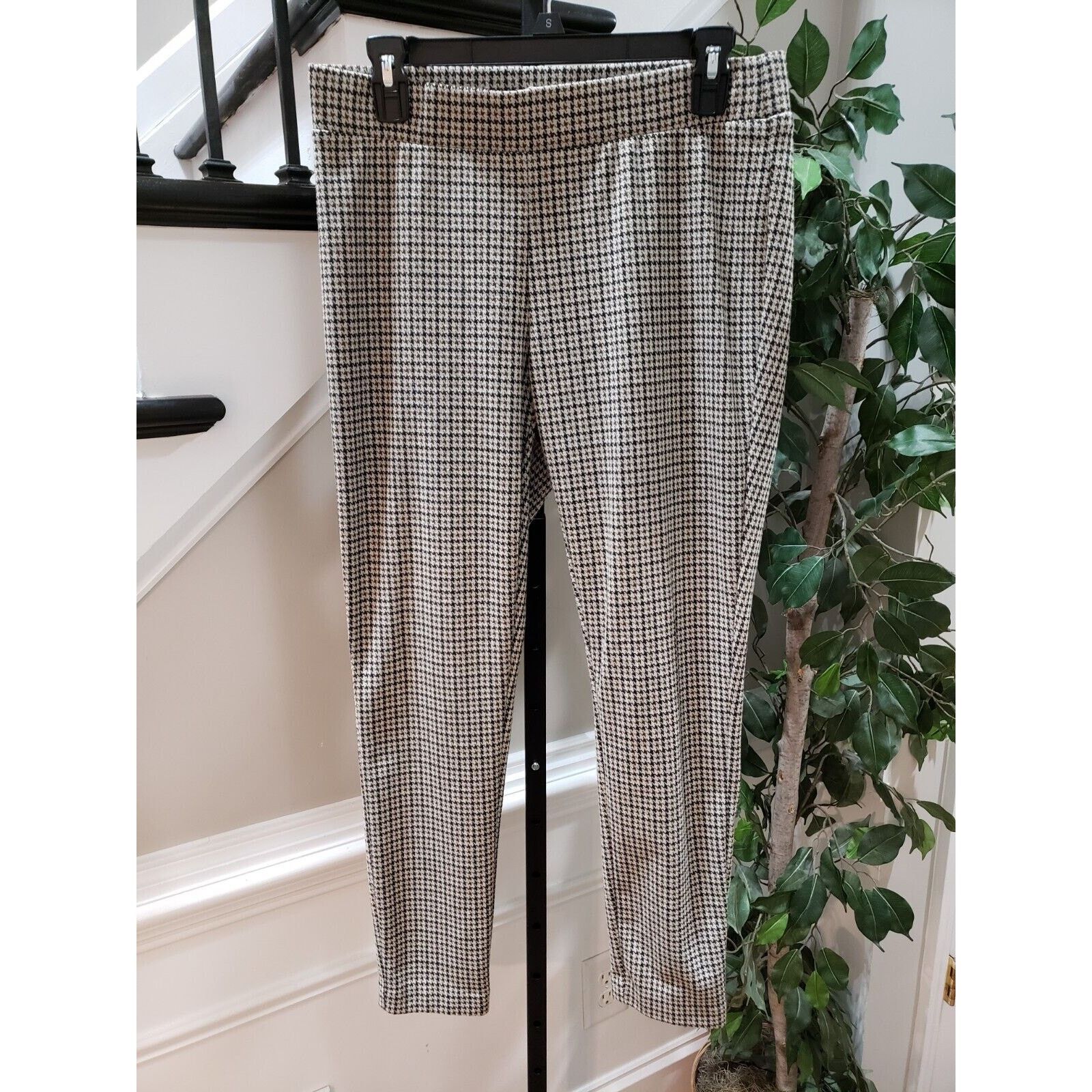 Other Cooper & Ella Houndstooth Polyester Straight Leg Pants M Size 27" / US 4 / IT 40 - 7 Thumbnail