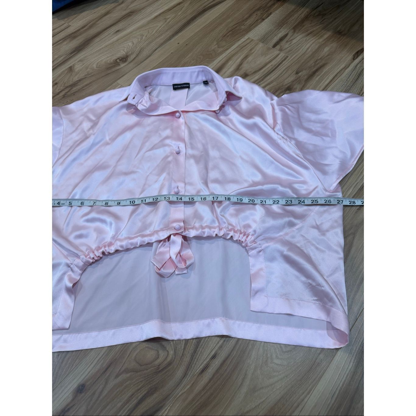 Emporio Armani EMPORIO ARMANI DRAWSTRING SILK SHIRT blouse size tag missing fit Medium Large Size M / US 6-8 / IT 42-44 - 7 Thumbnail