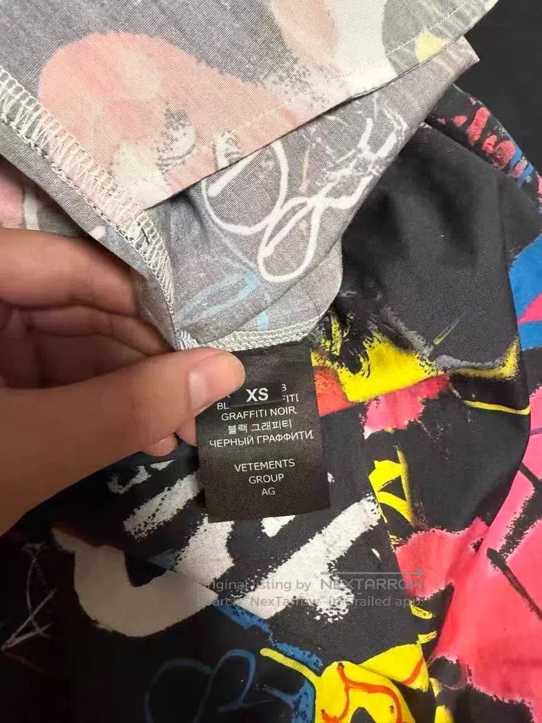 Vetements VETEMENTS size XS Graffiti Wide Leg Pants in Black Size US 26 / EU 42 - 5 Thumbnail