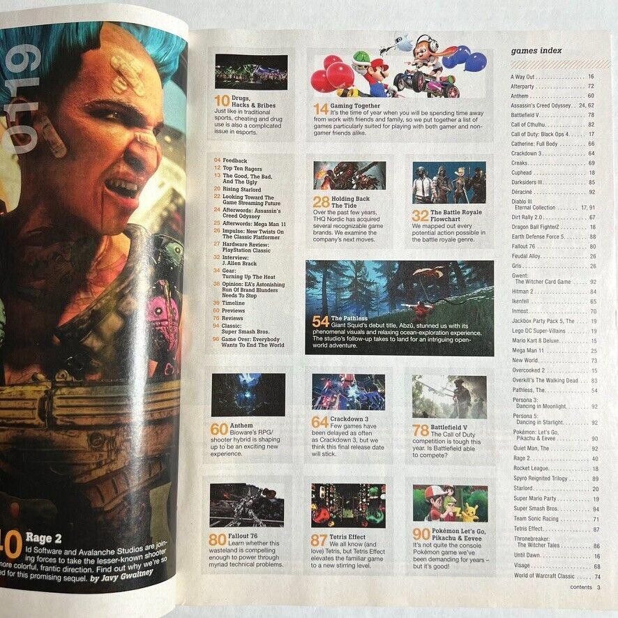 Designer Game Informer Magazine Issue #309 JAN 2019 RAGE 2 NM+ Size ONE SIZE - 4 Thumbnail