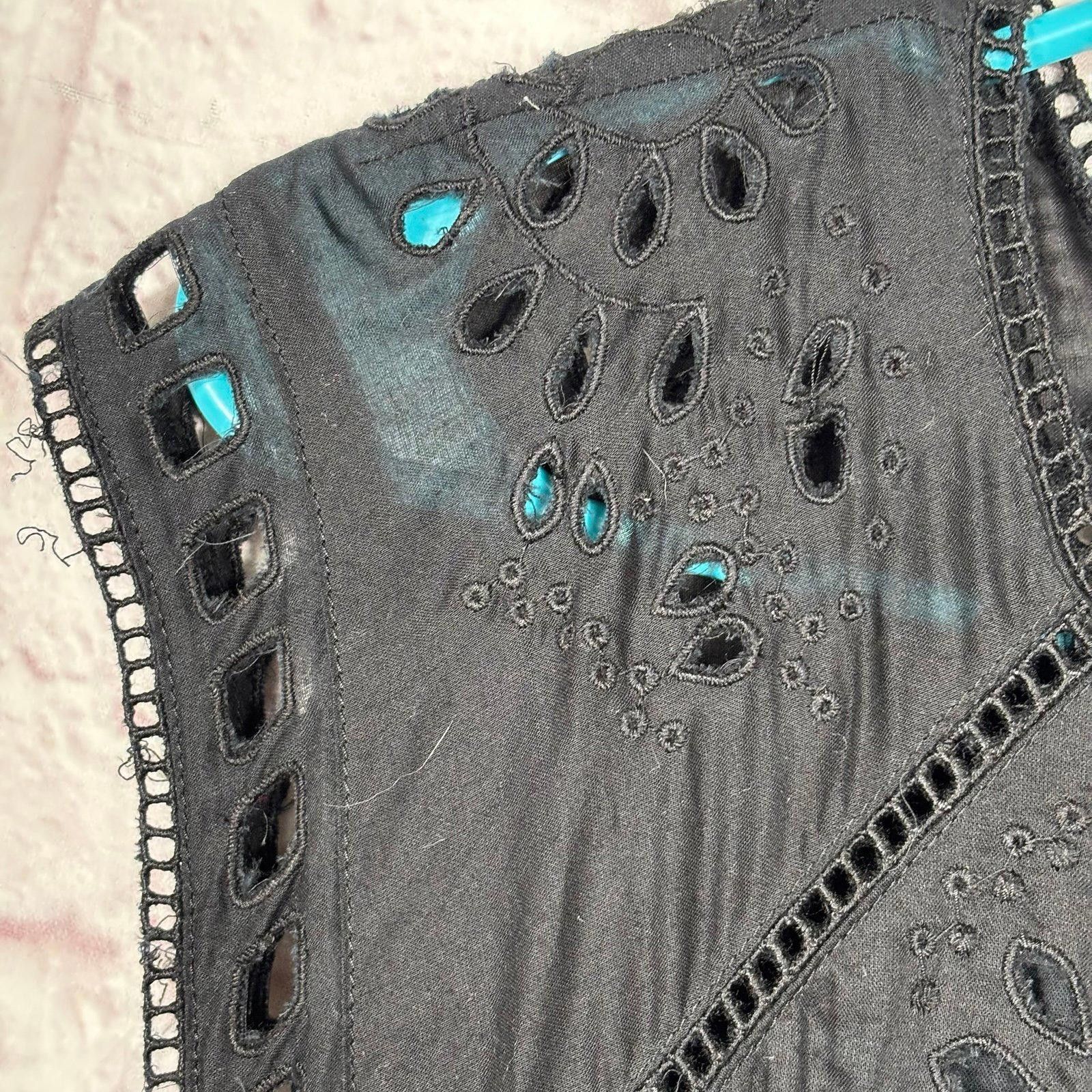 Other LOFT Black Sleeveless Eyelet Dress Size L NWOT Size L / US 10 / IT 46 - 6 Thumbnail