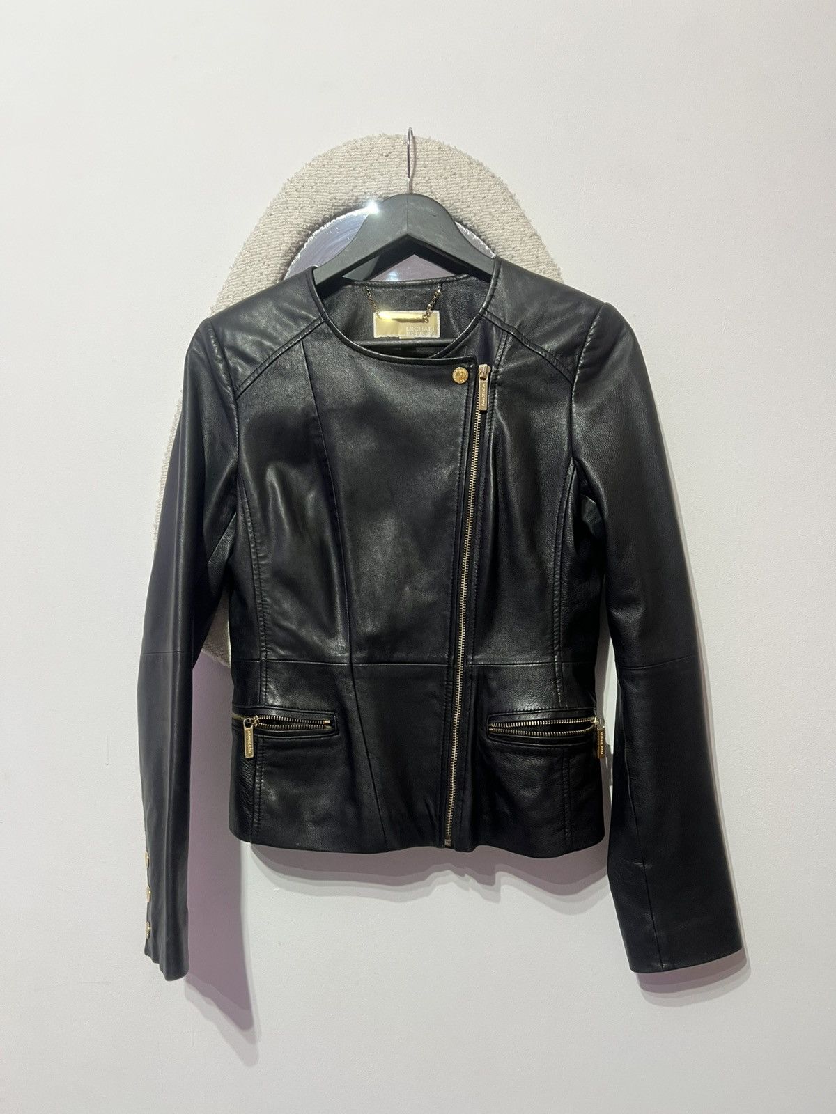 Michael Kors Michael Kors Leather Jacket Size S / US 4 / IT 40 - 1 Thumbnail