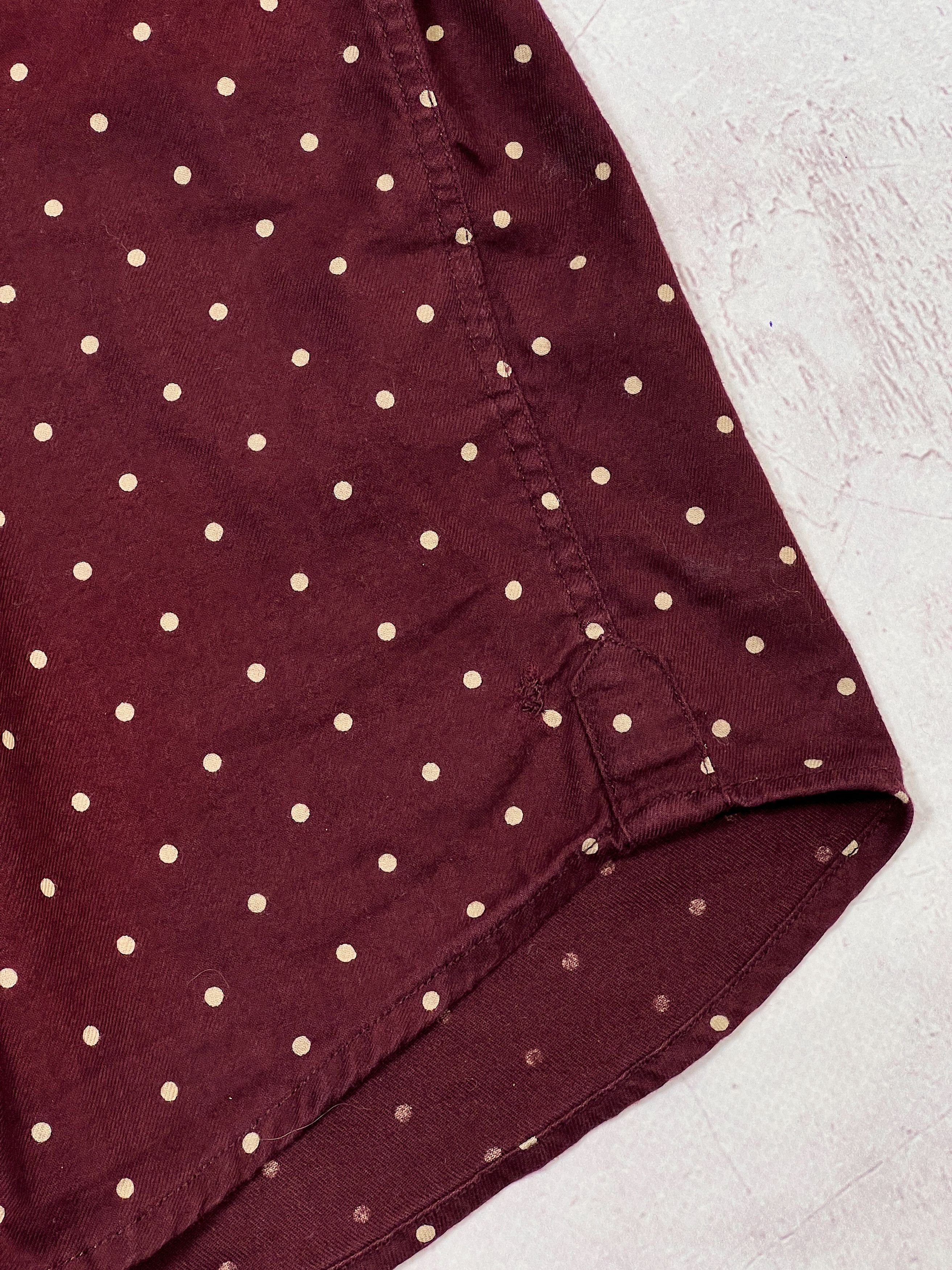 Allsaints Allsaints Bethel Shirt LS Burgundy & White Polka Dot Size US M / EU 48-50 / 2 - 13 Thumbnail