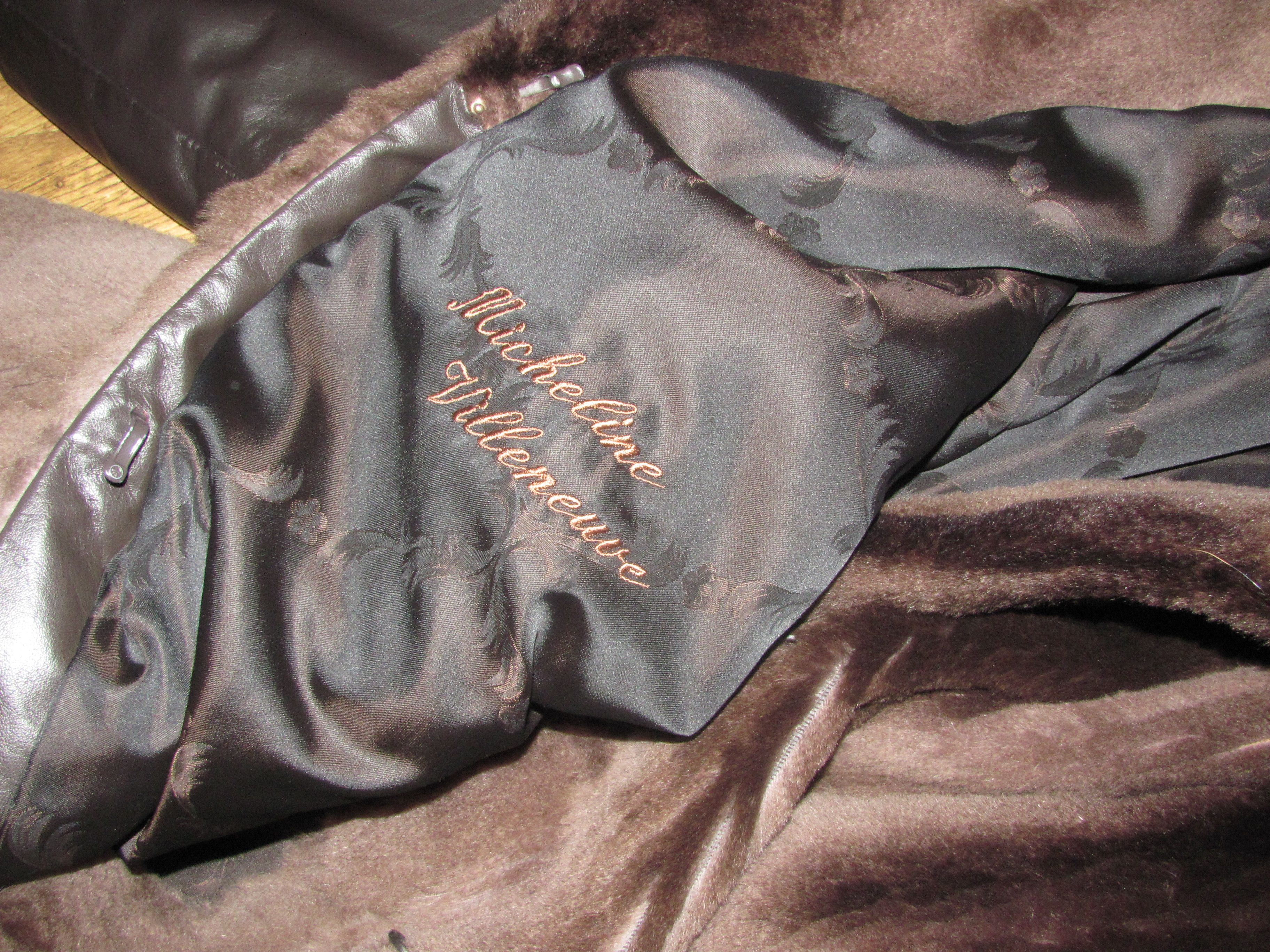 Vintage VINTAGE HOODED FUR COAT WITH LEATHER SLEEVES Size US M / EU 48-50 / 2 - 8 Thumbnail