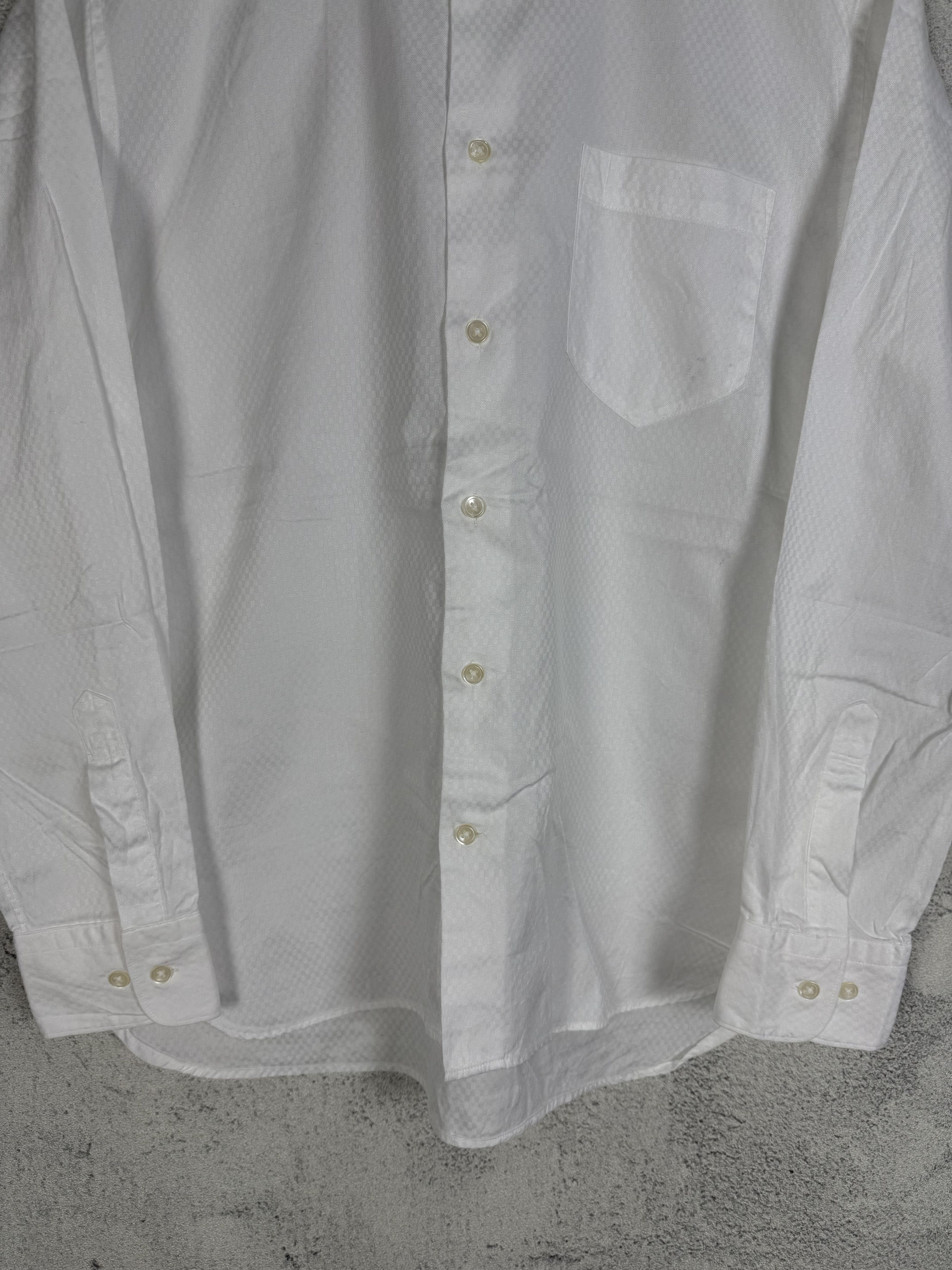 Yohji Yamamoto AAR Yohji Yamamoto Checkered Pattern Button Up White Shirt Size US M / EU 48-50 / 2 - 5 Thumbnail