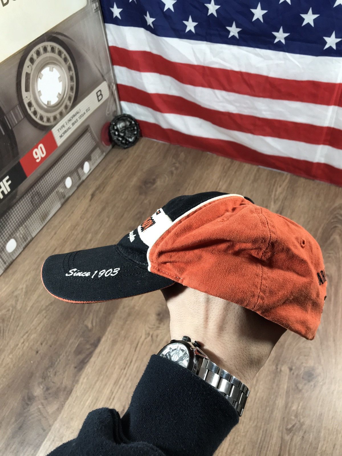 Harley Davidson × Vintage Vintage Harley Davidson Motor Cycles Cap Size M Size ONE SIZE - 7 Thumbnail