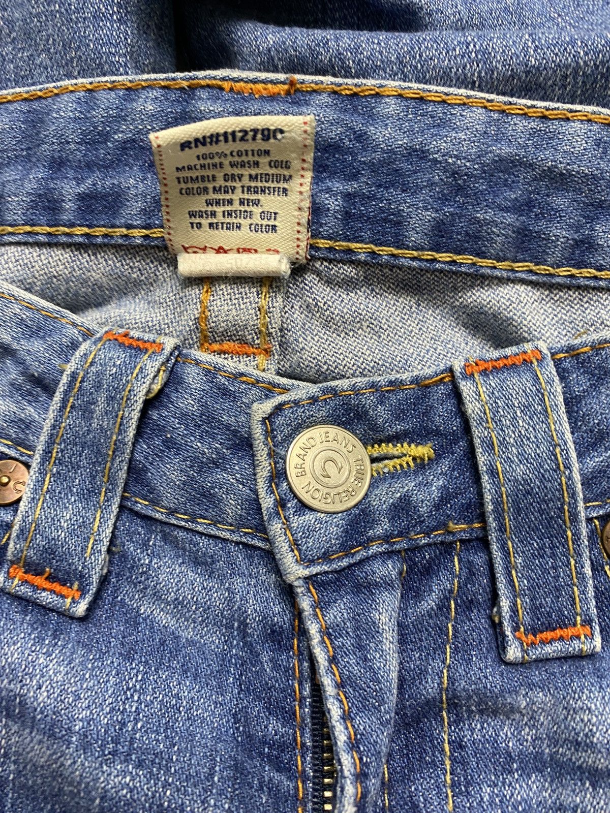 Other True Religion blue denim jeans embroidered pocket Buddha Size 27" / US 4 / IT 40 - 11 Thumbnail