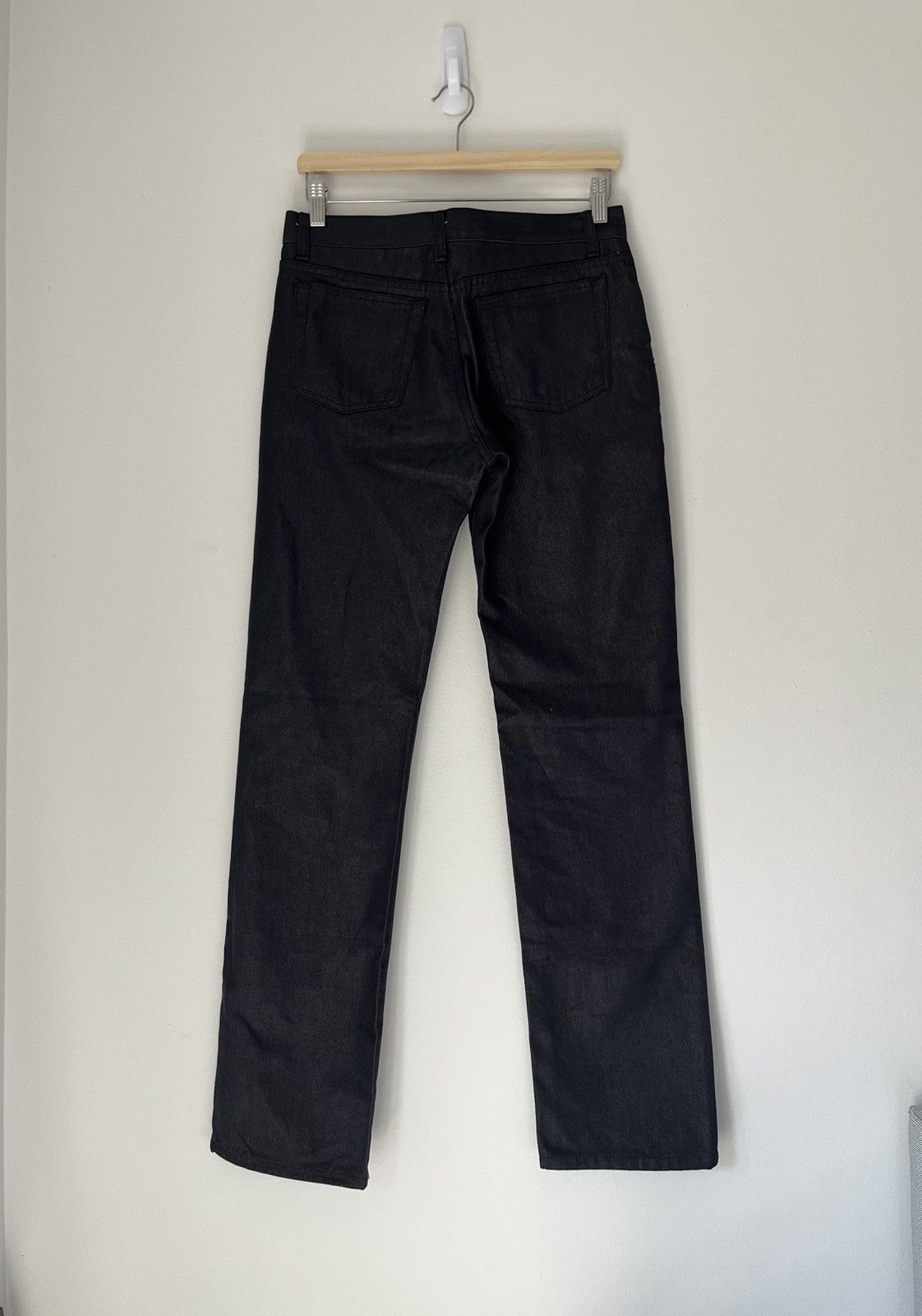 Helmut Lang SS02 Black raw silk bootcut denim | Grailed