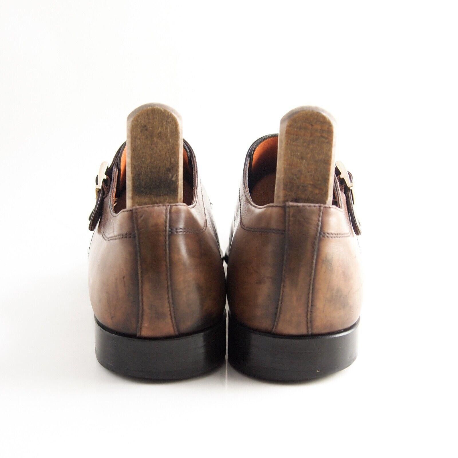 Santoni Santoni Double Monks Brown Leather US 11 E EU 44 F Size US 11 / EU 44 - 5 Thumbnail