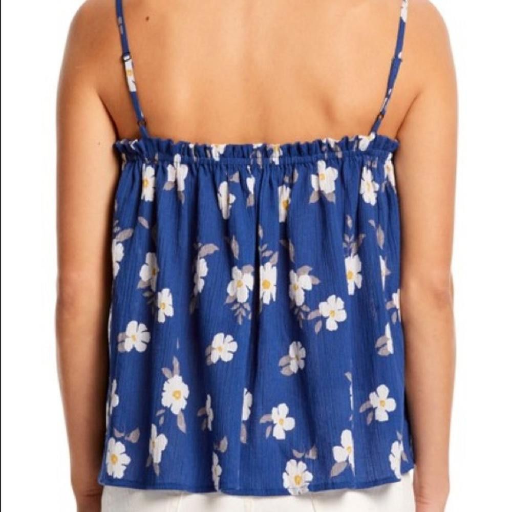 Michael Stars Michael Stars Blue Floral Tank Top Size M / US 6-8 / IT 42-44 - 2 Thumbnail