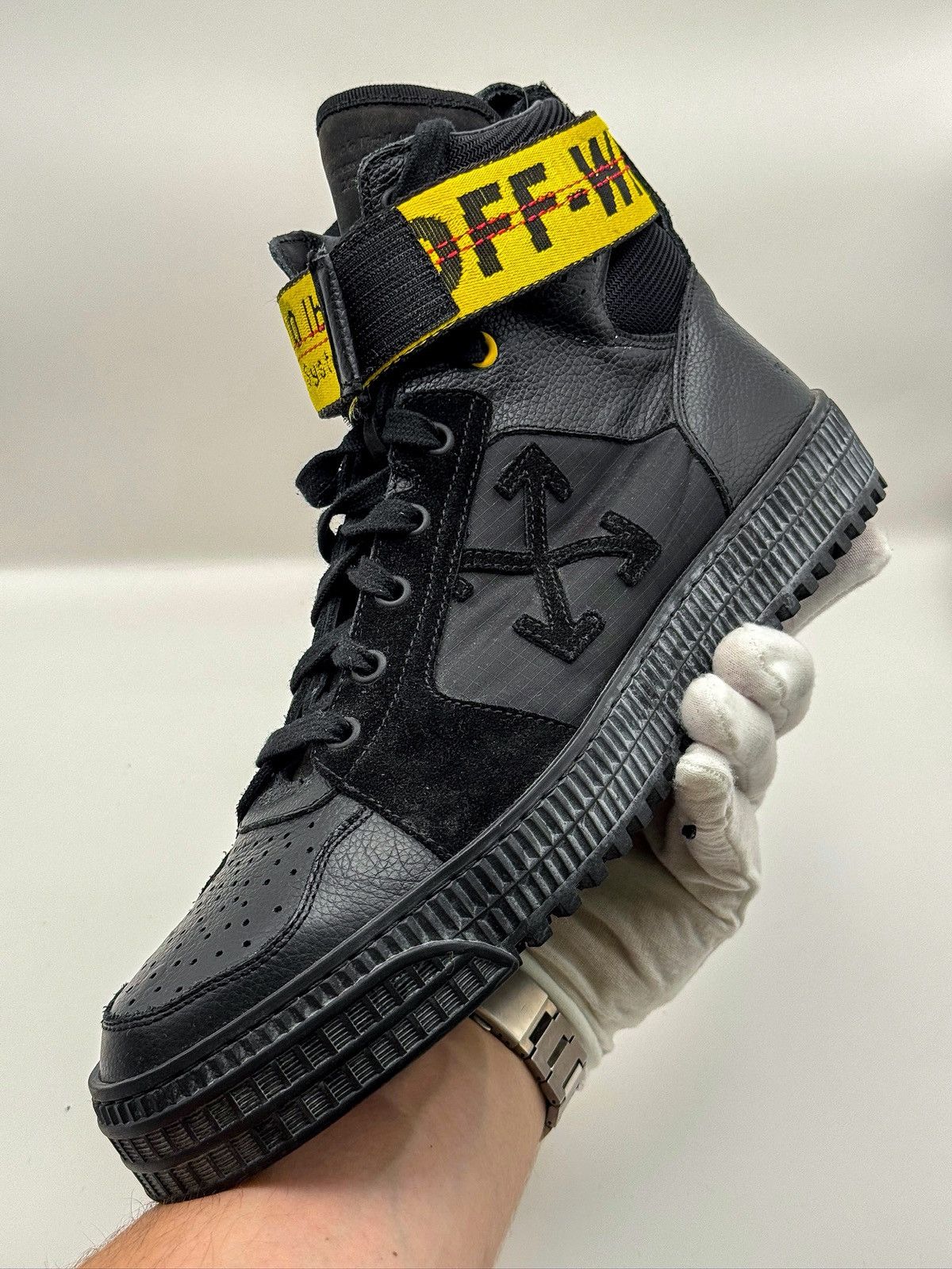 Off-White Off-White Industrial Belt High-Top Sneakers Black 2013 Size US 10 / EU 43 - 7 Thumbnail
