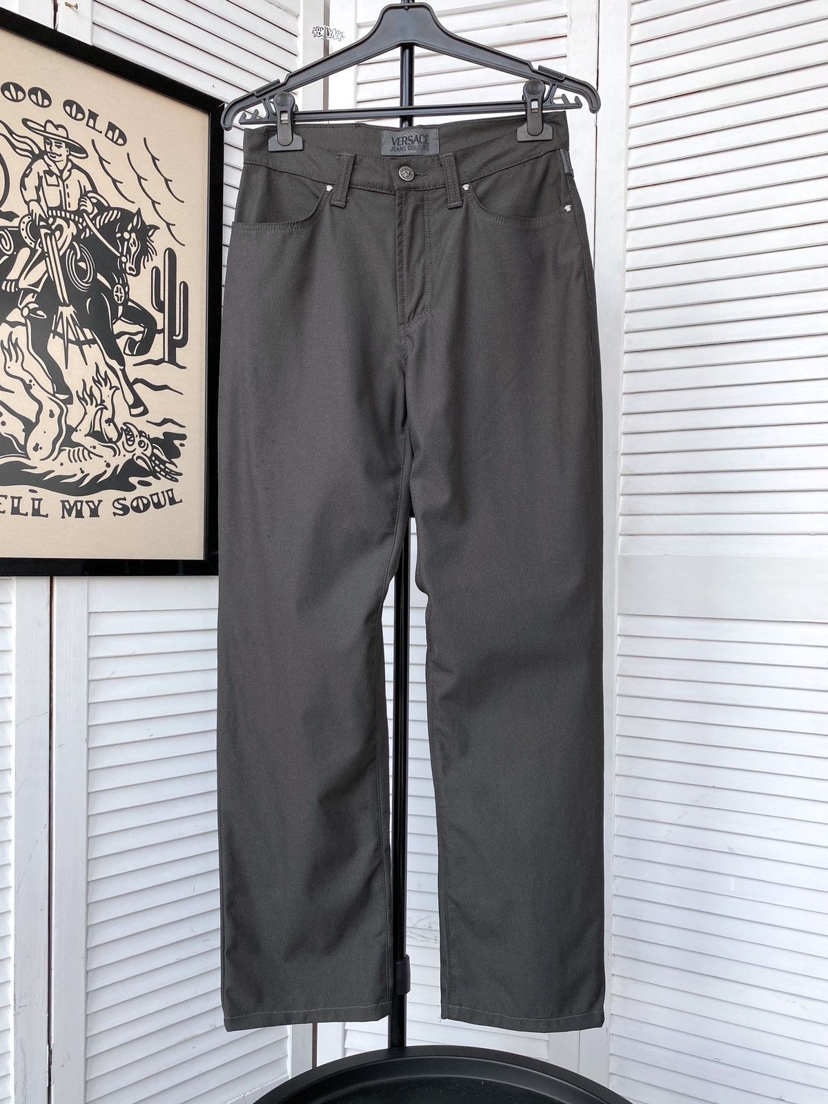 Versace × Versace Jeans Couture × Vintage Versace Gianni Versace Couture Medusa Patch Y2K Light Pants Size 30" / US 8 / IT 44 - 1 Thumbnail