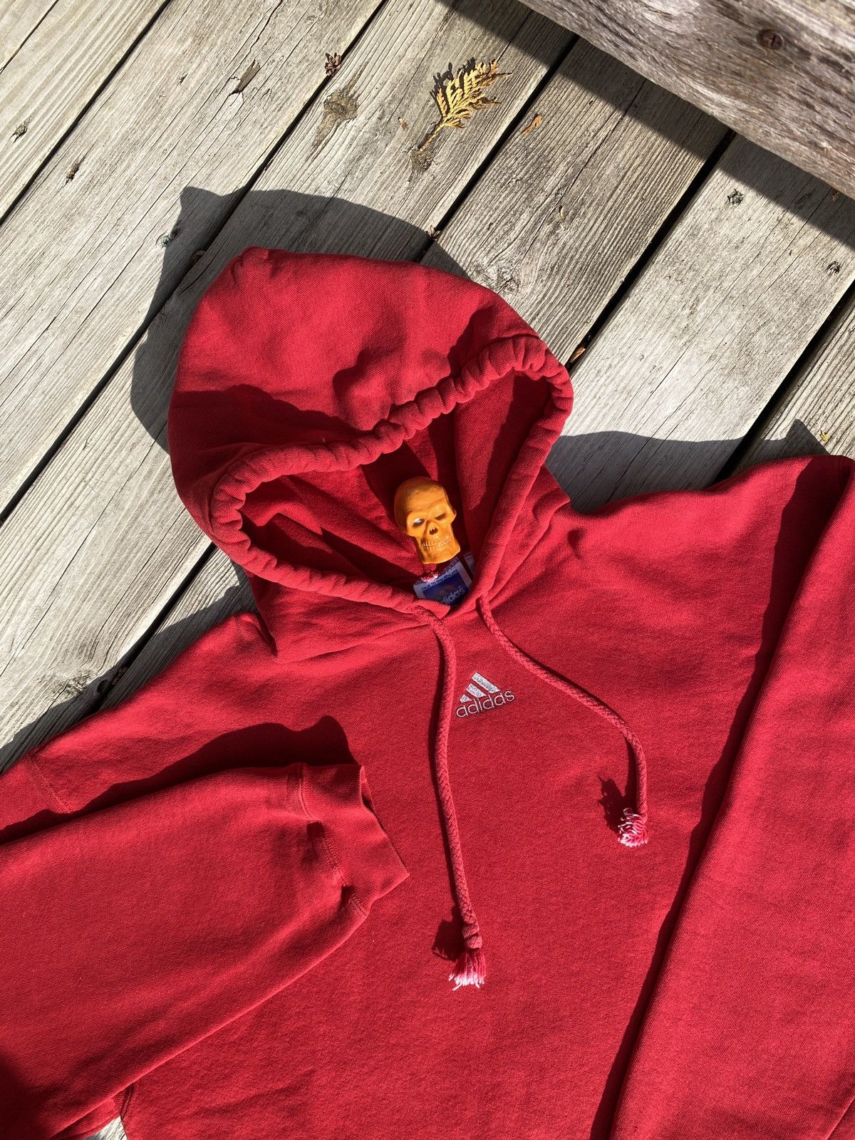 Adidas × Vintage 90s Adidas center logo hoodie XXL Size US XL / EU 56 / 4 - 1 Thumbnail
