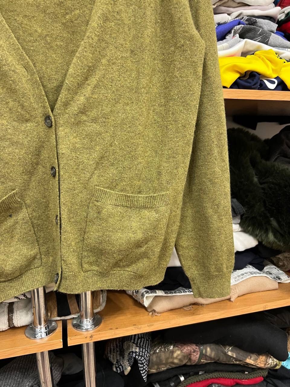 Margaret Howell knitted green Y2K Luxury cardigan