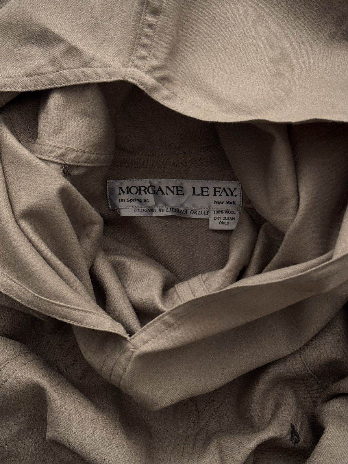 Vintage Morgane Le Fay 'Mystical' Asymetrical Wool Cloak Jacket Size L / US 10 / IT 46 - 10 Thumbnail