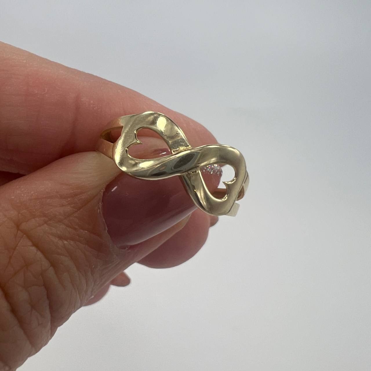 Other 14K Solid Gold Ring 1.6g – Infinity Heart Design Size ONE SIZE - 3 Thumbnail
