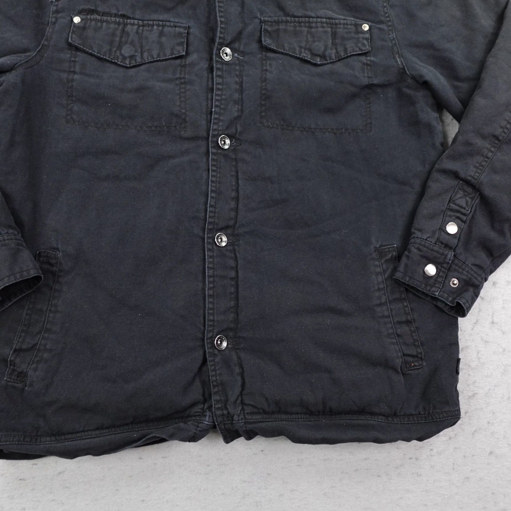 O'Neill O'Neill Jacket Adult Large Black Canvas Sherpa Lined Bomber Chore Barn Work Coat Outdoor Mens Size US L / EU 52-54 / 3 - 3 Thumbnail