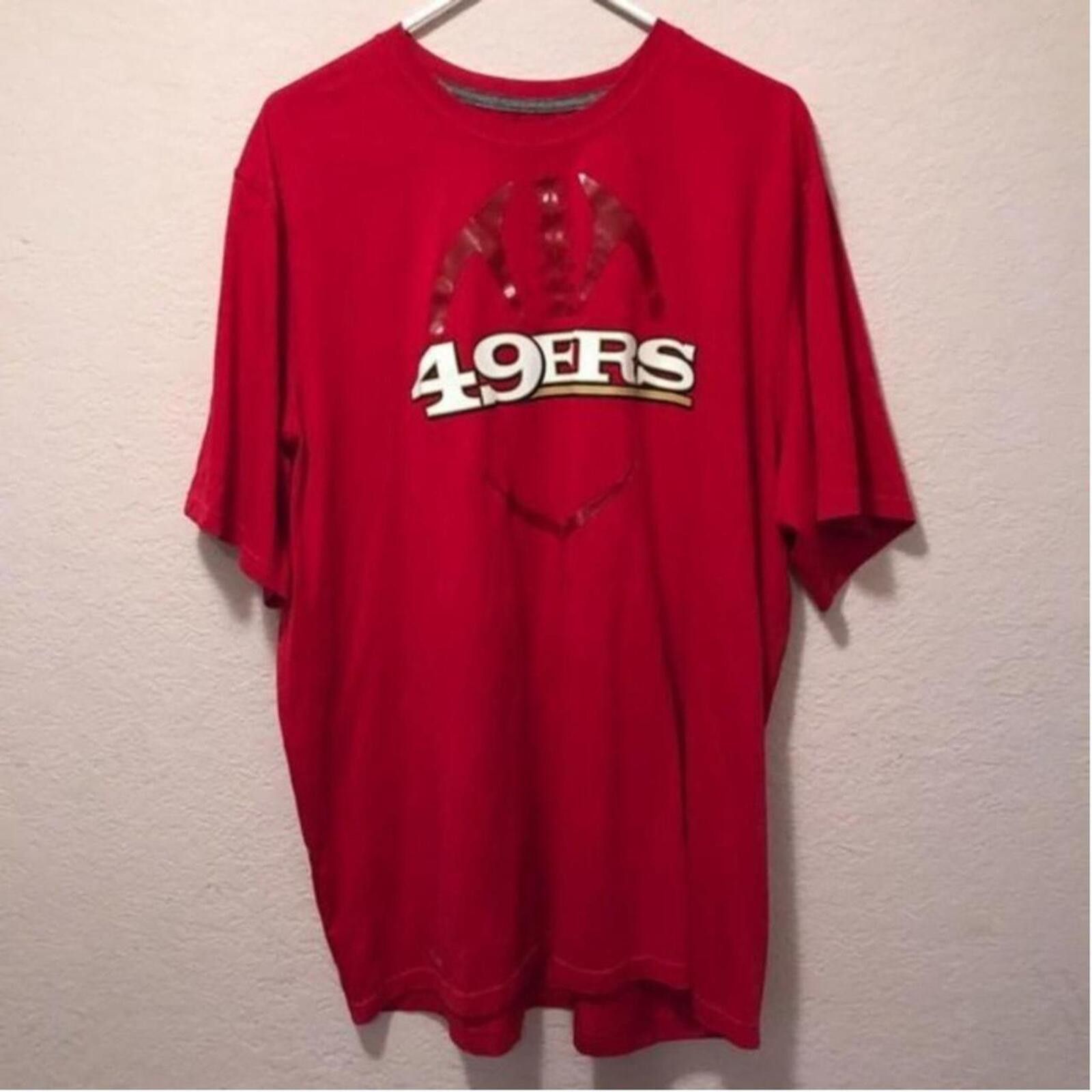 Nike Nike San Francisco 49ers Red Graphic T-Shirt Size ONE SIZE - 2 Thumbnail