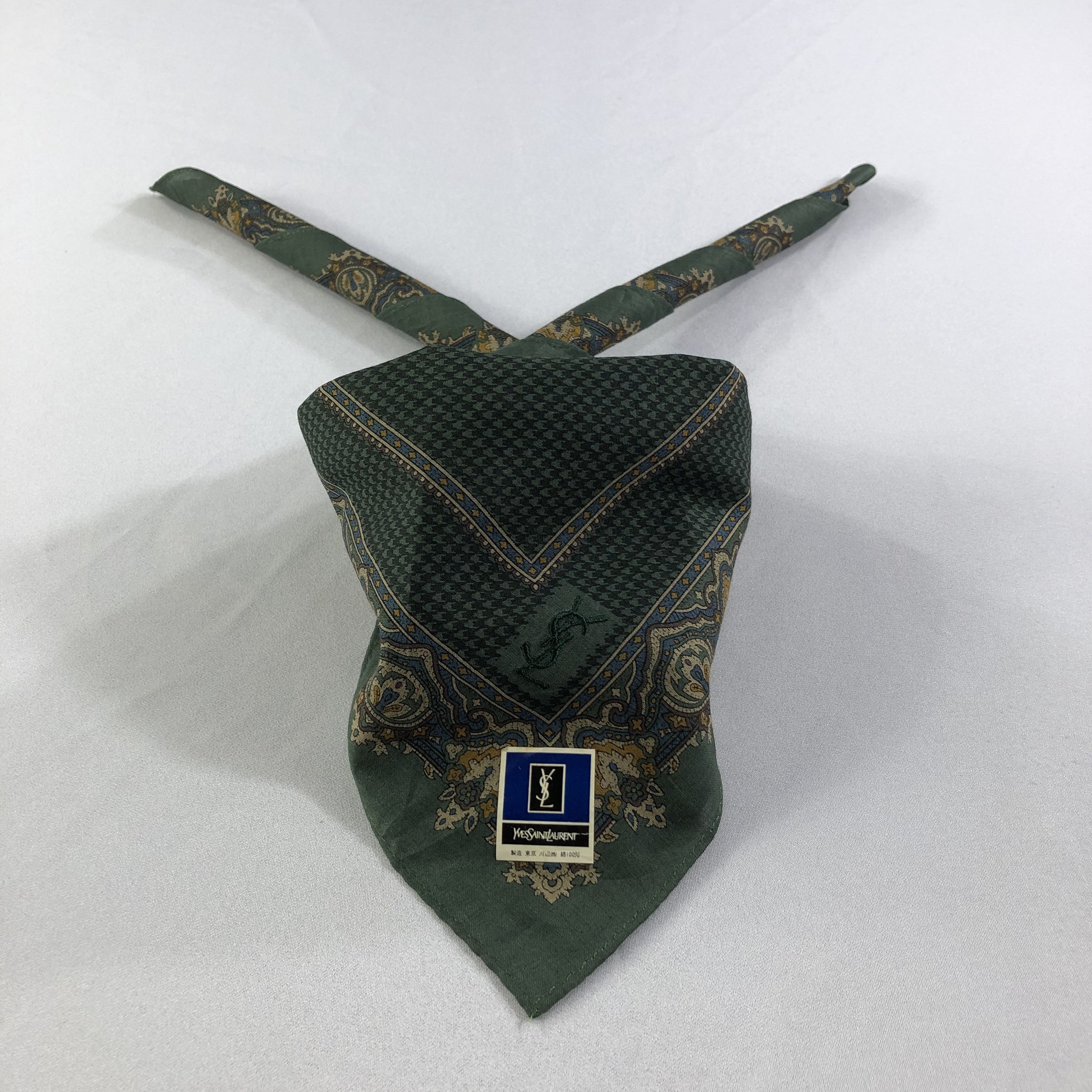 Yves Saint Laurent YSL Handkerchief Neckerchief Bandana H1634 Size ONE SIZE - 2 Thumbnail