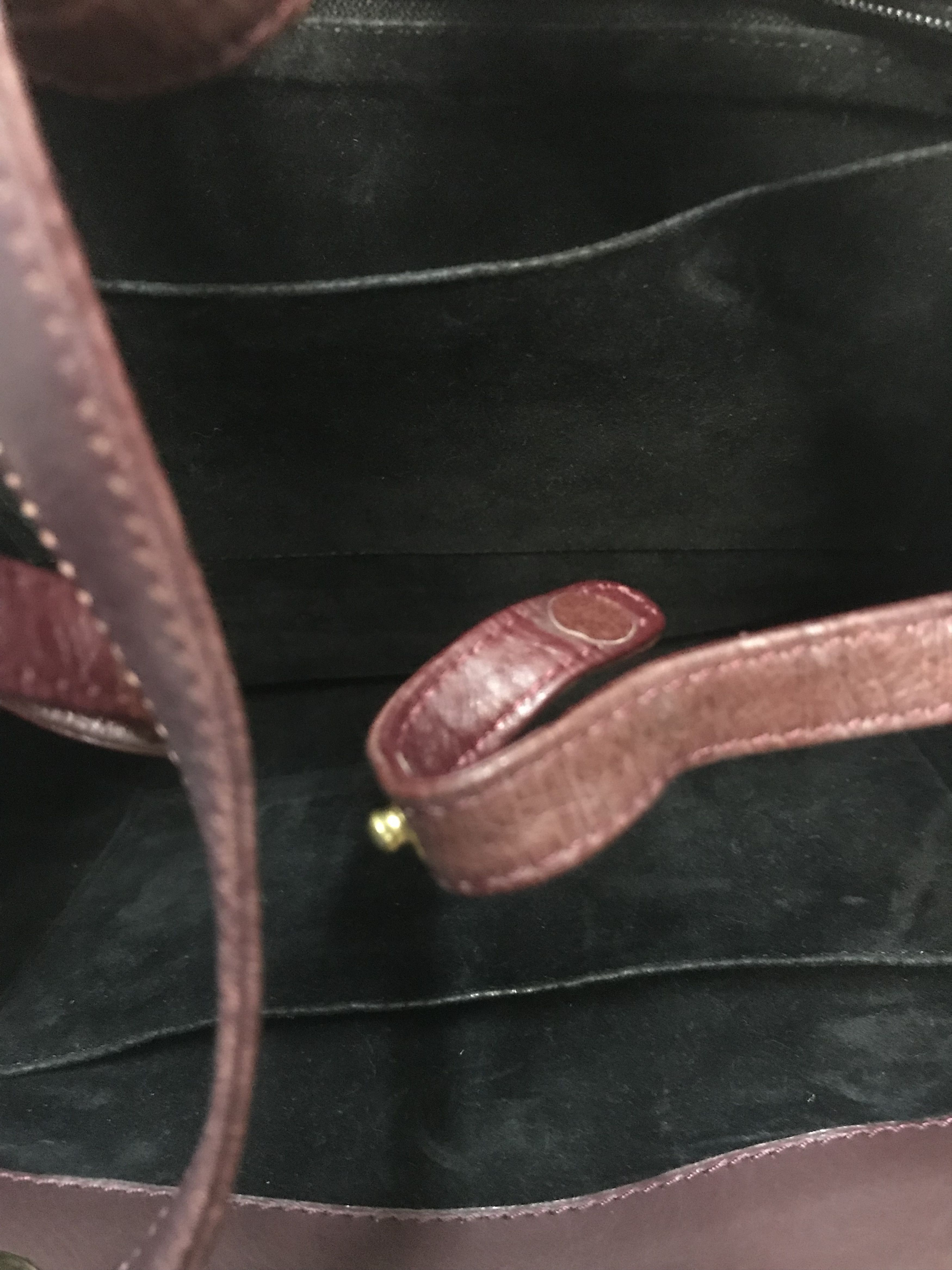 Leather Ostrich Cherry Leather Bagpack Size ONE SIZE - 8 Thumbnail