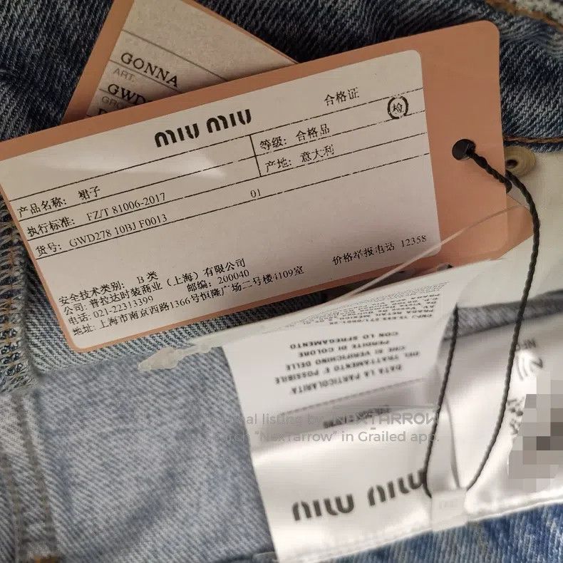 Miu Miu Miu Miu 40 Hand-made custom diamond ornaments stereoscopic Size 39" - 7 Thumbnail