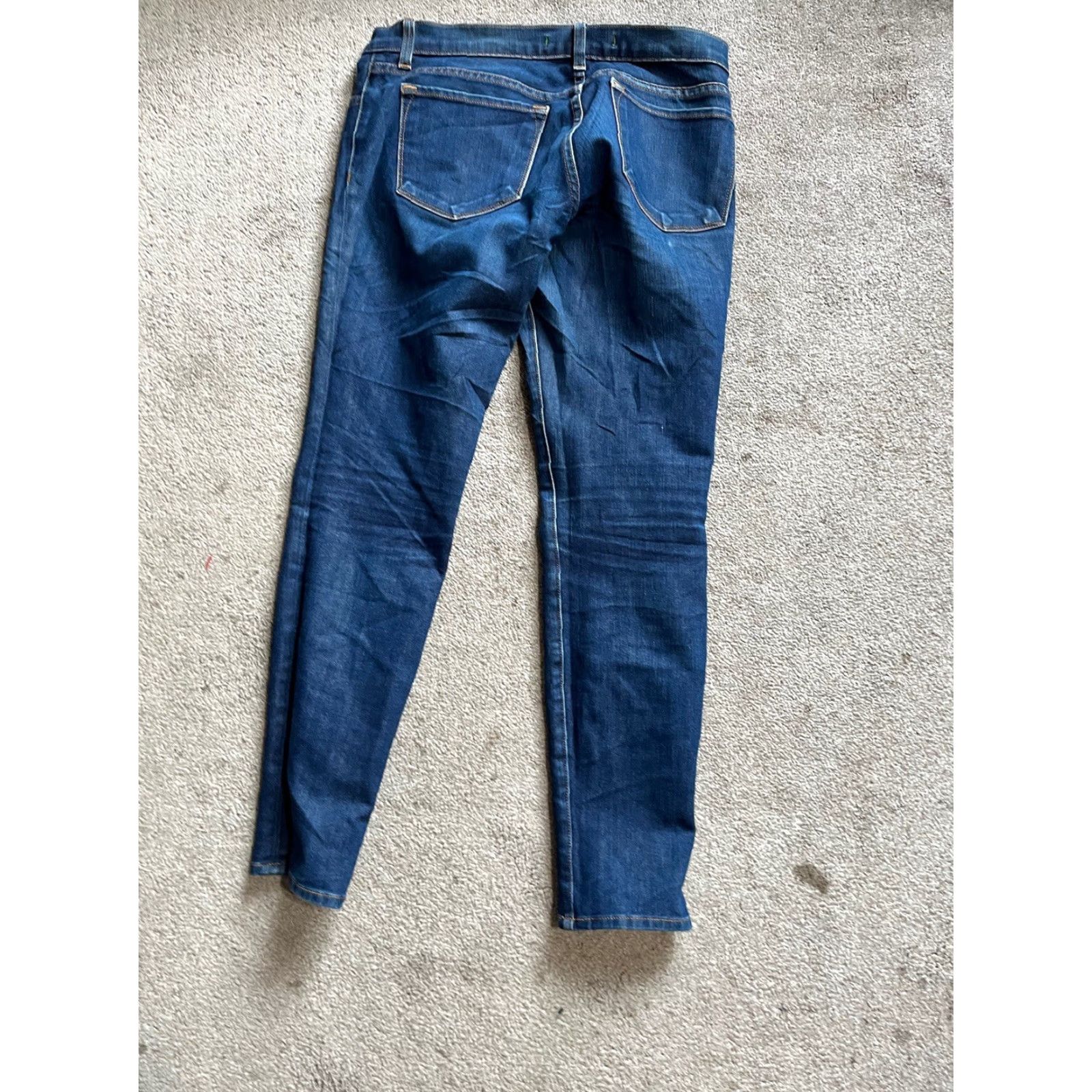J Brand J Brand Womens Ankle Skinny Jeans Dark Blue Low Rise Button Size 27 Size 27" / US 4 / IT 40 - 3 Thumbnail
