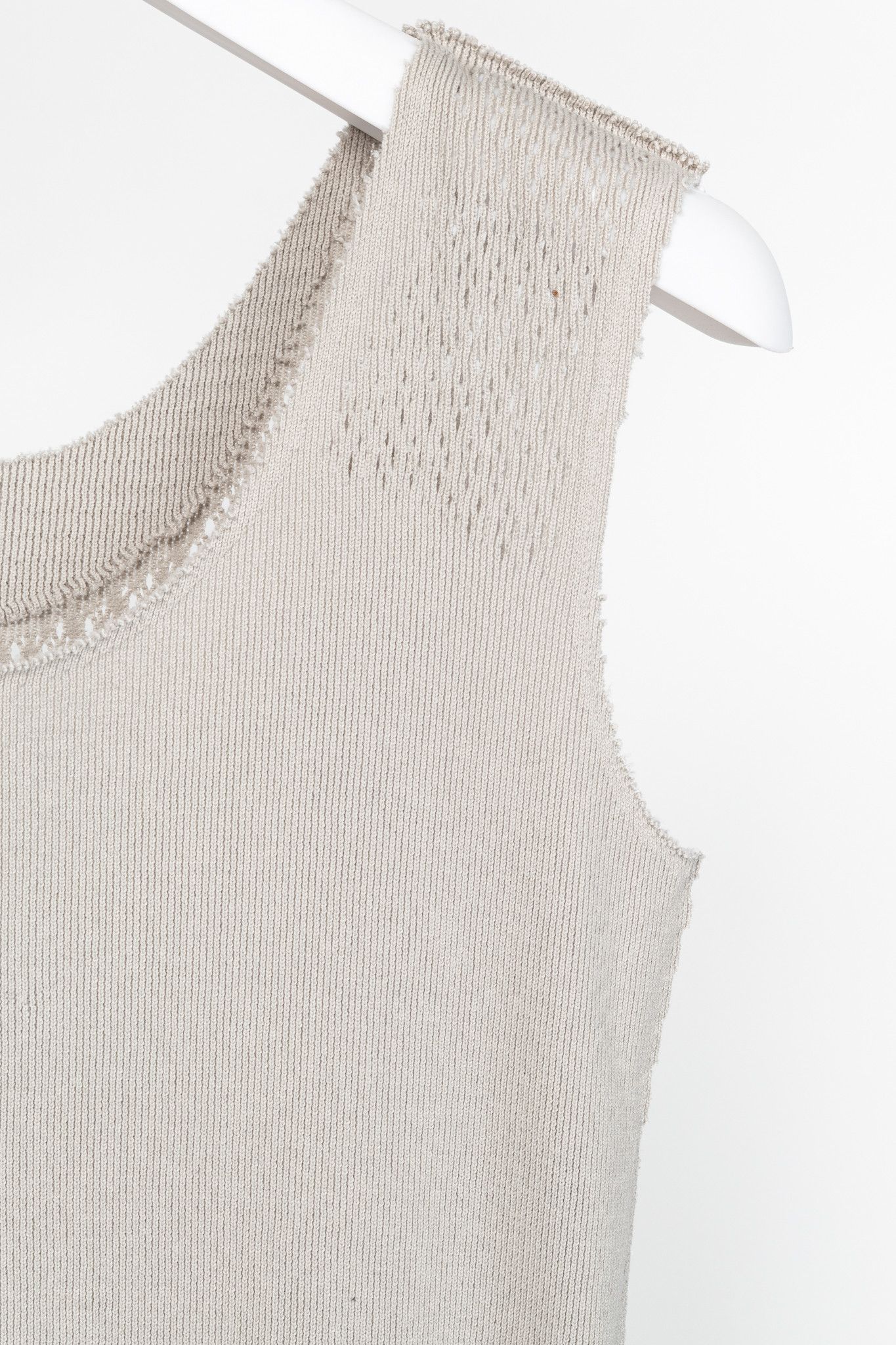 Issey Miyake Issey Miyake Fete Grey Mesh-Knit Fringe-Hem Maxi Dress Size M / US 6-8 / IT 42-44 - 4 Thumbnail