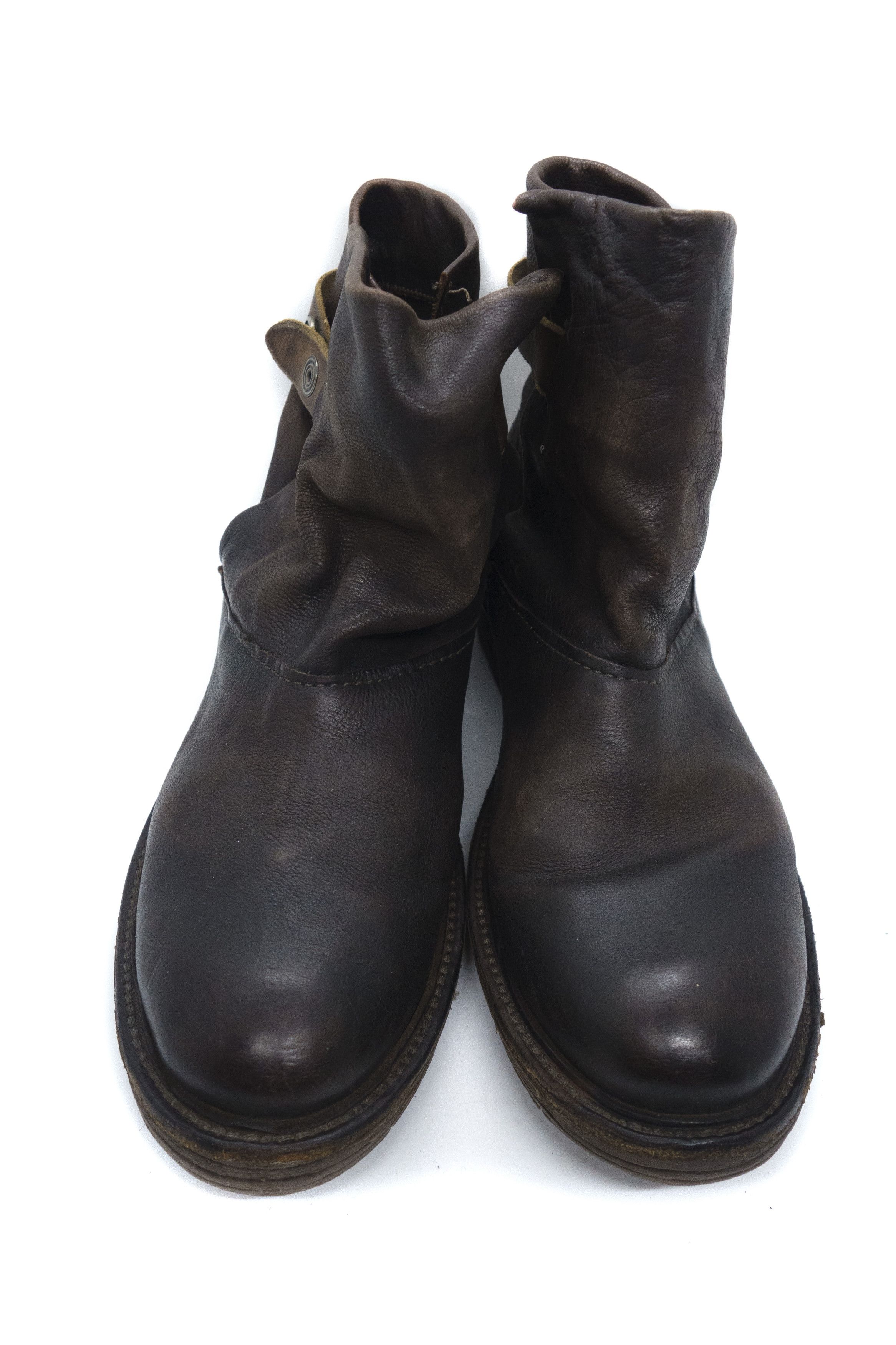 A.S.98 AS98 Biker Belted Leather Boots Size US 7 / IT 37 - 3 Thumbnail