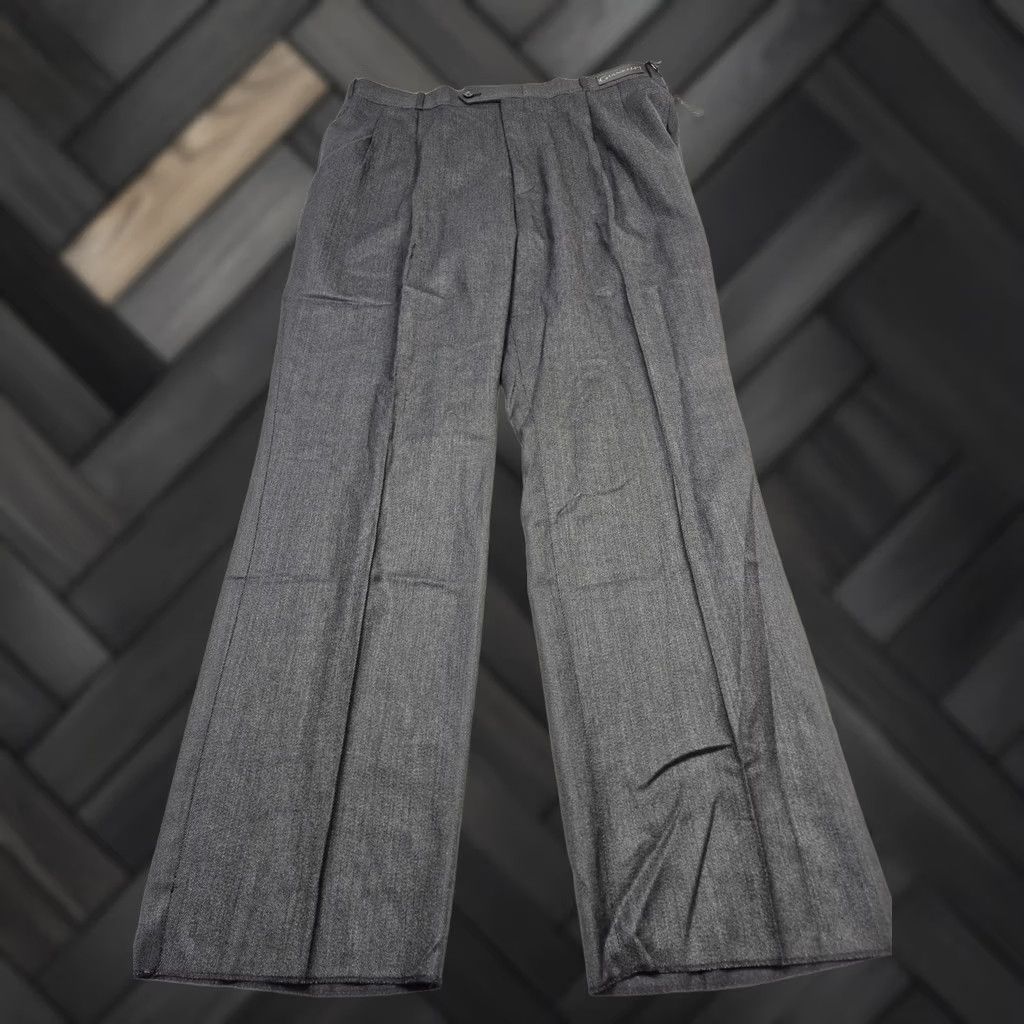 Vintage Gianelli Atlantic Dress Pants Mens 38x36 Gray Wool Pleated Classic Fit NWT Size US 38 / EU 54 - 1 Thumbnail