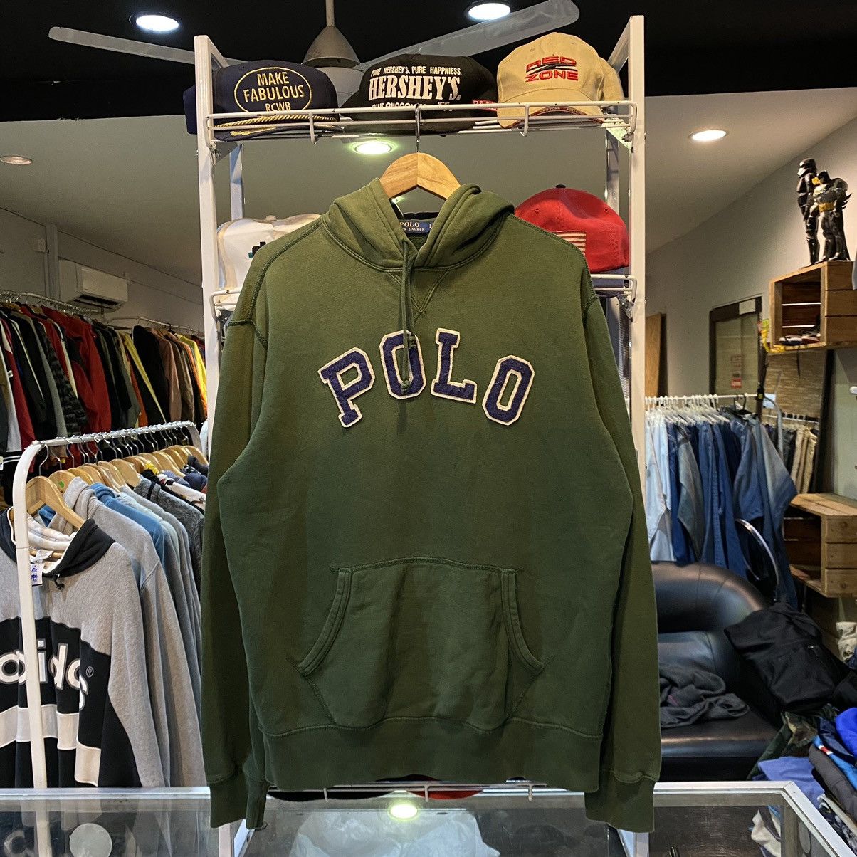 Polo Ralph Lauren × Ralph Lauren Hoodie Man Ralph Lauren Green Faded Embroidered Logo Size US L / EU 52-54 / 3 - 1 Thumbnail