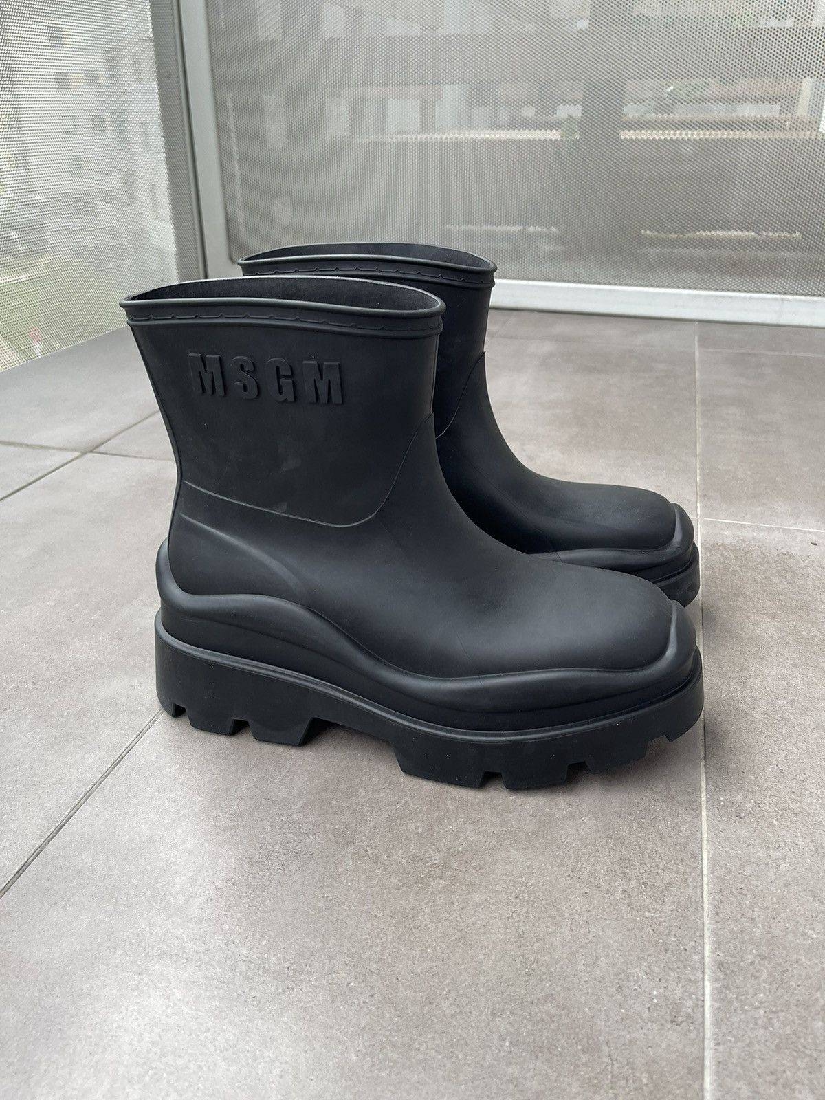 MSGM !DS! SS23 MSGM Scarpa Black Rubber Boots Size US 11 / EU 44 - 13 Thumbnail