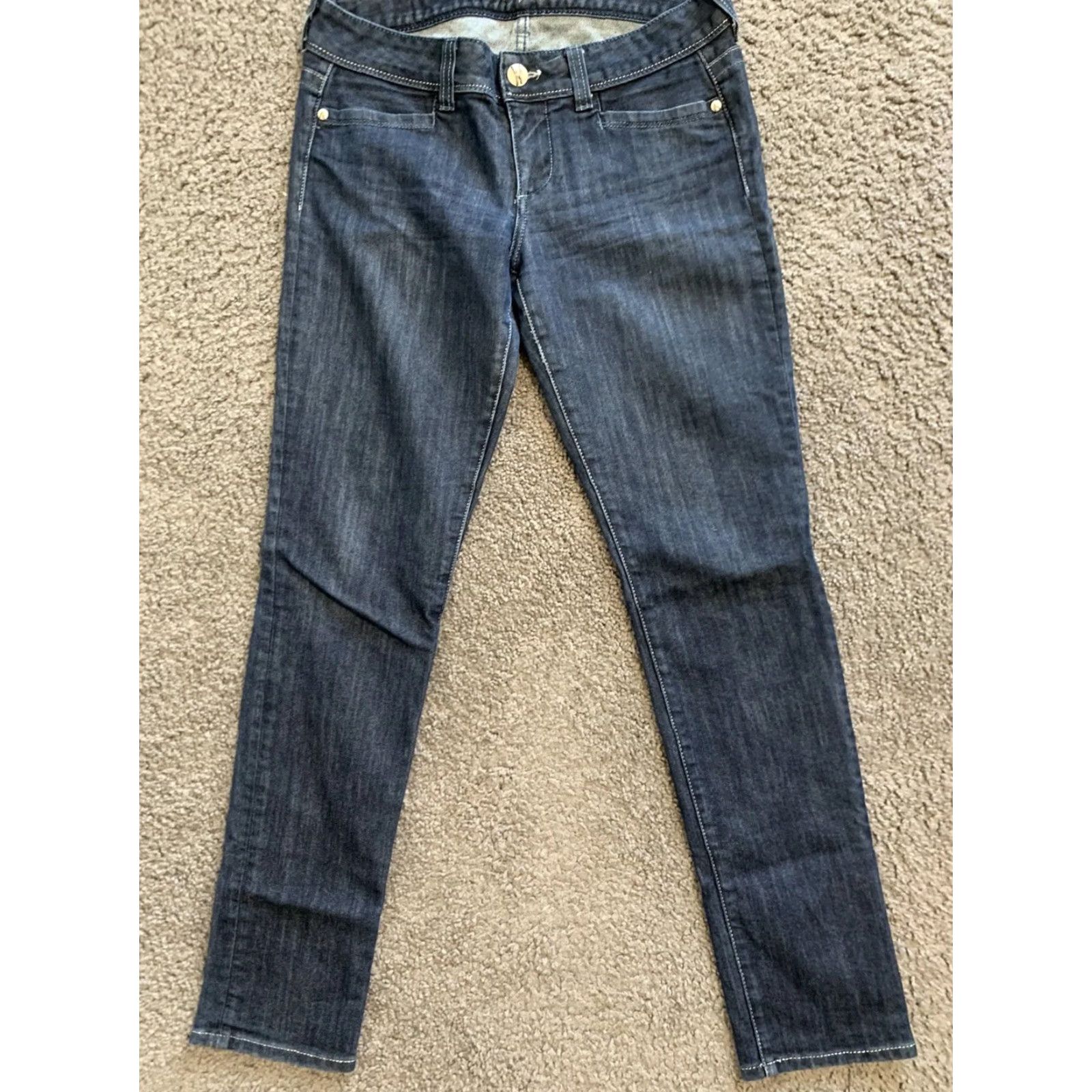 Guess GUESS By Marciano Jeans Womens Skinny 29 Dark Wash USA Made Slim Fit Denim Size 29" - 4 Thumbnail