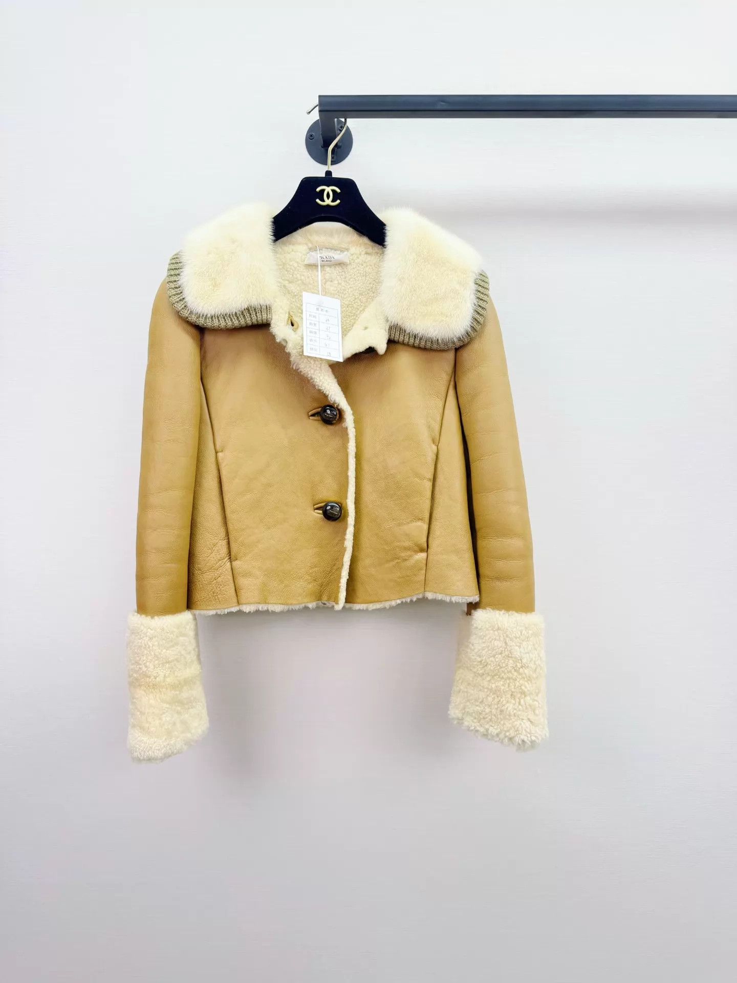 Prada Prada Fur-Lined Leather Jacket 38 (95 New) Size XS / US 0-2 / IT 36-38 - 1 Thumbnail