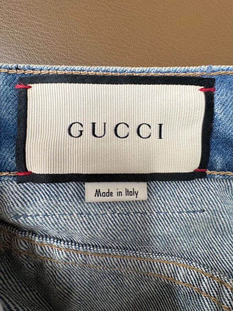 Gucci Gucci Make old washed blue jeans Size 23" - 4 Thumbnail