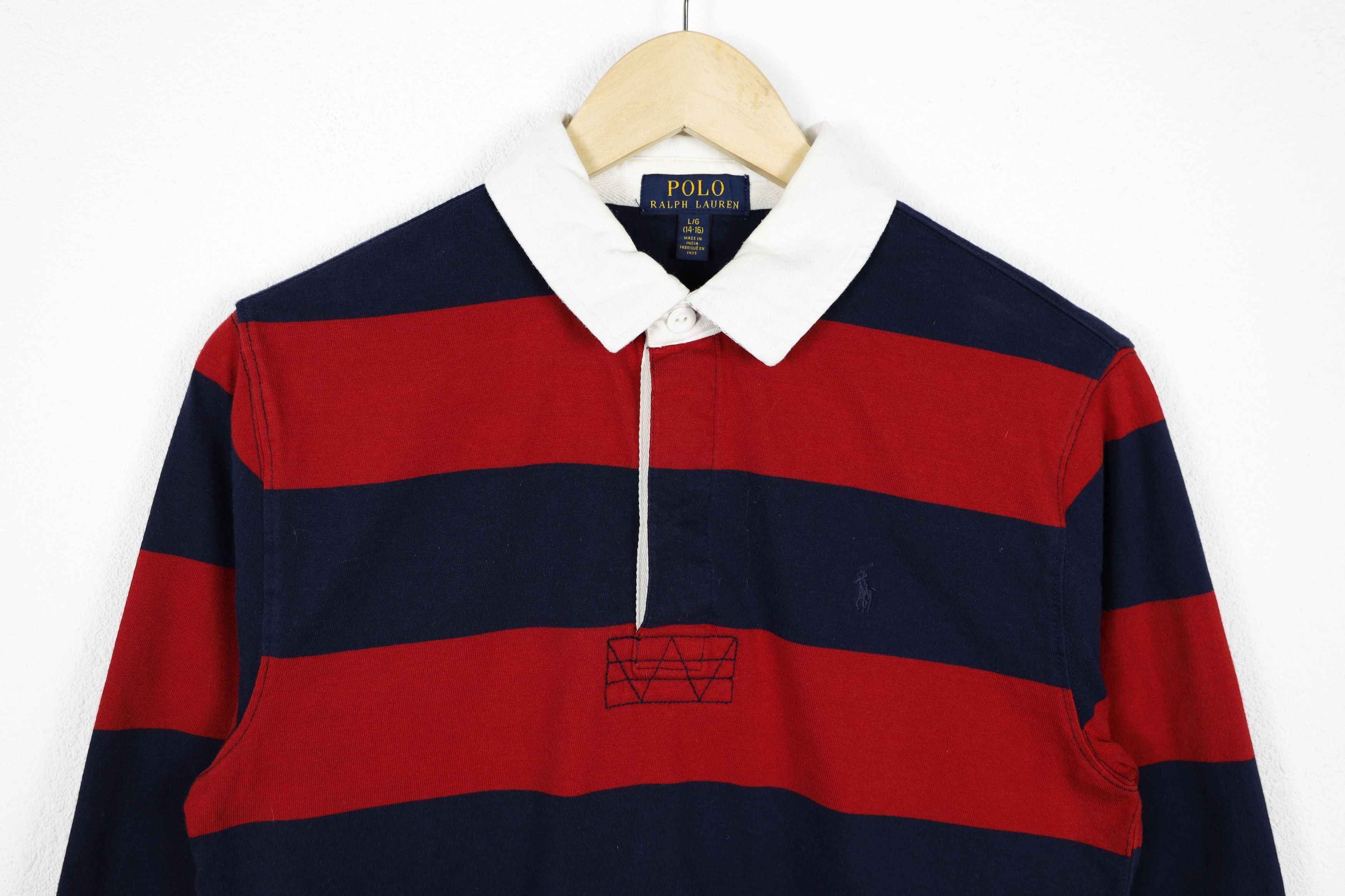 Rugby Ralph Lauren Polo Ralph Lauren Pony Logo Striped Rugby Polo Size L / US 10 / IT 46 - 2 Thumbnail