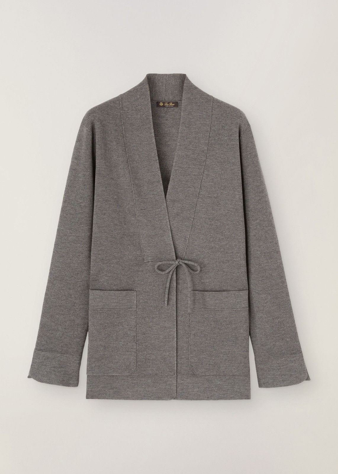 o1loc1c0224 Cashmere Silk Cardigan in Grey