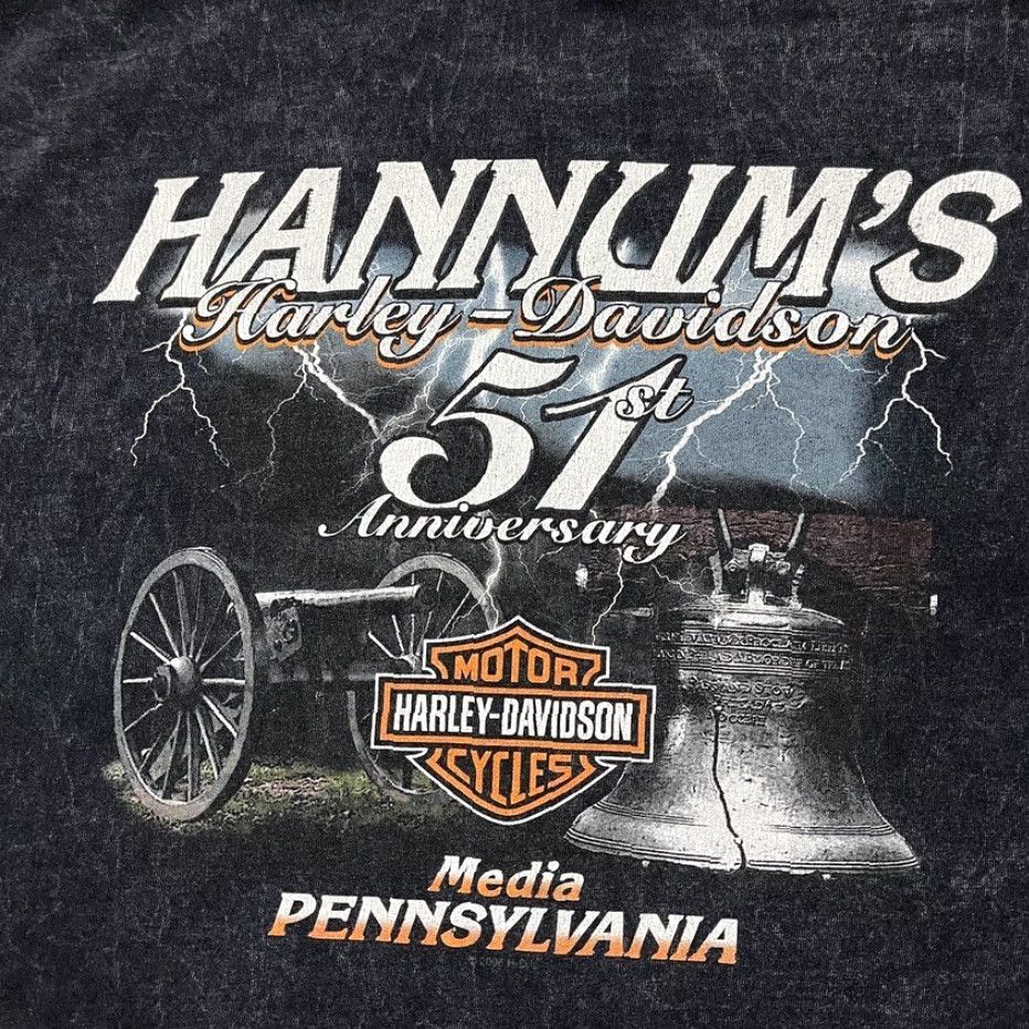 Harley Davidson VTG Harley-Davidson Shirt Mens XL Washed Double-Sided USA Y2K 2005 T-Shirt Size US XL / EU 56 / 4 - 4 Thumbnail