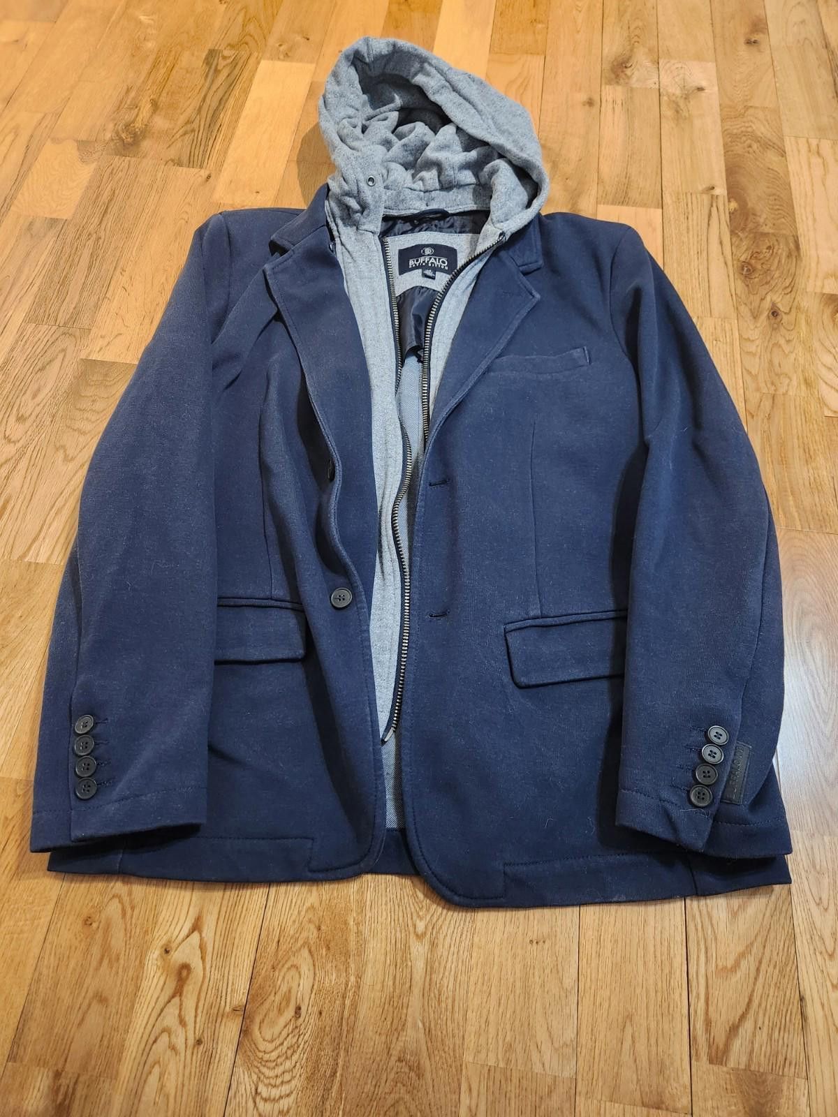 Buffalo David Bitton Buffalo David Bitton Blazer With Detachable Hoodie Navy L Size US L / EU 52-54 / 3 - 1 Thumbnail
